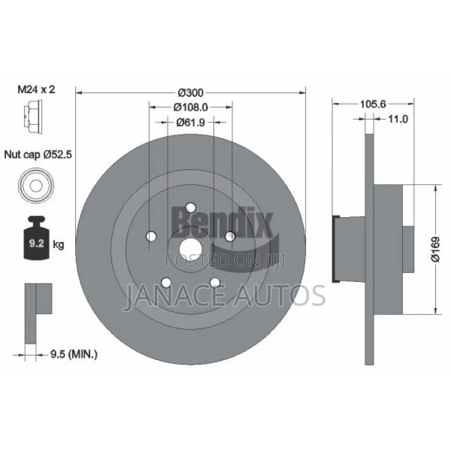 Renault Clio Megane Pagid 55529 Rear Brake Disc