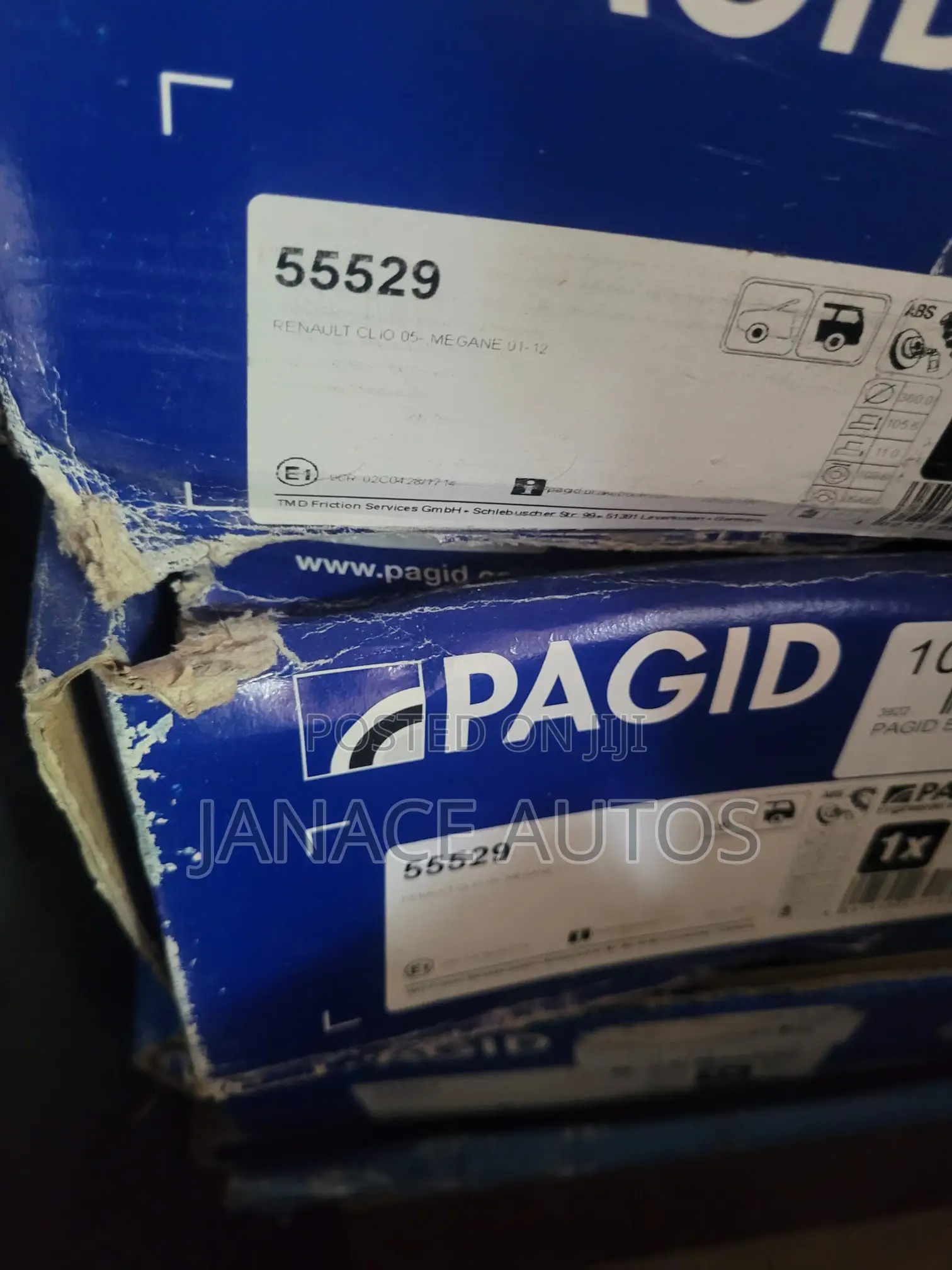 Renault Clio Megane Pagid 55529 Rear Brake Disc