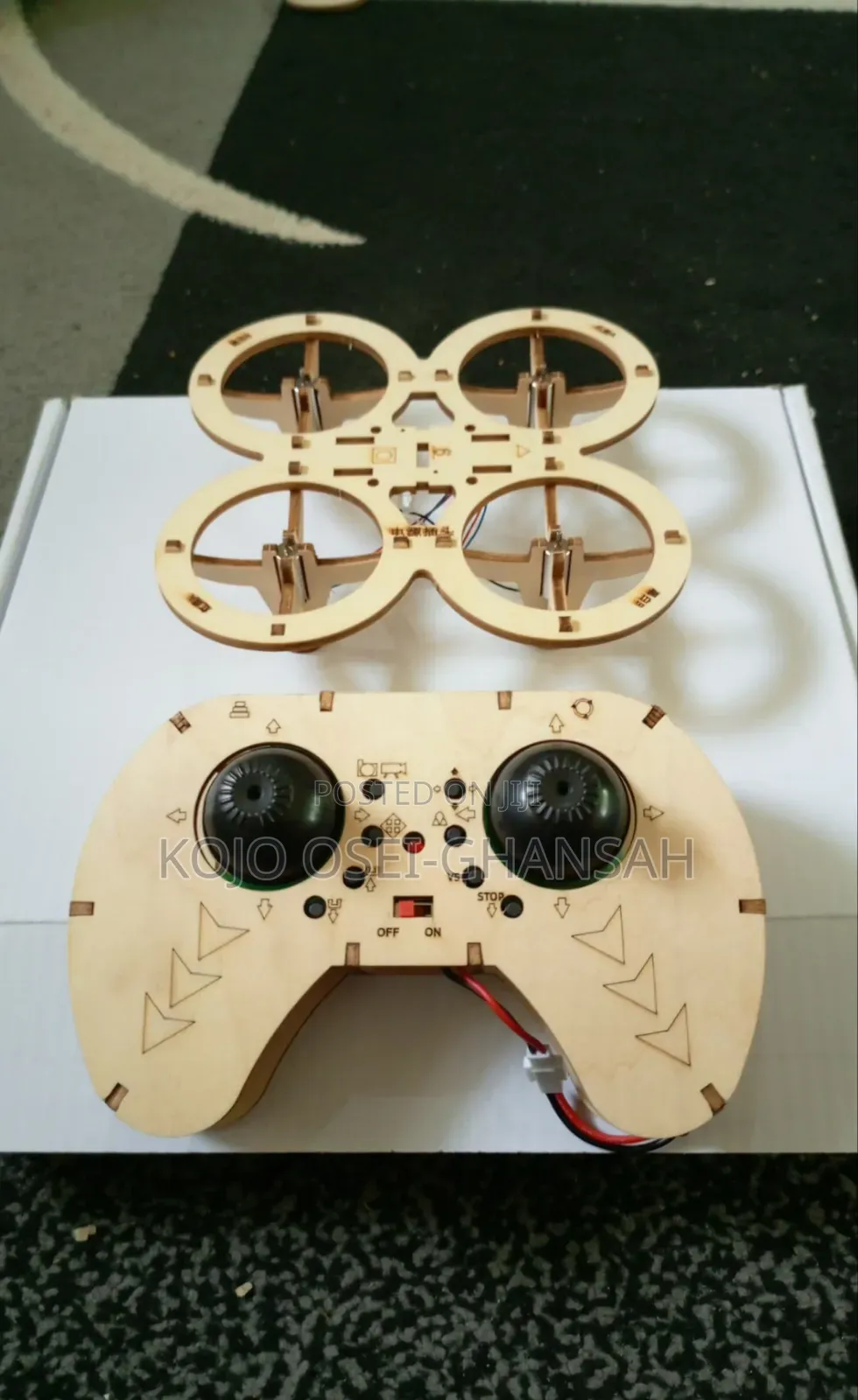 DIY Scientific Education Wooden Quadcopter Aircraft (56 Pieces)
