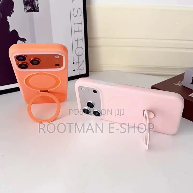 Luxury Jelly Matte for Magsafe Case for iPhone 13 - 17 Pro Max Bracket