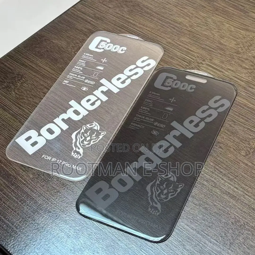 Borderless 500C Big Curve Edge Full Clear Glass for 13 to 17 Pro Max