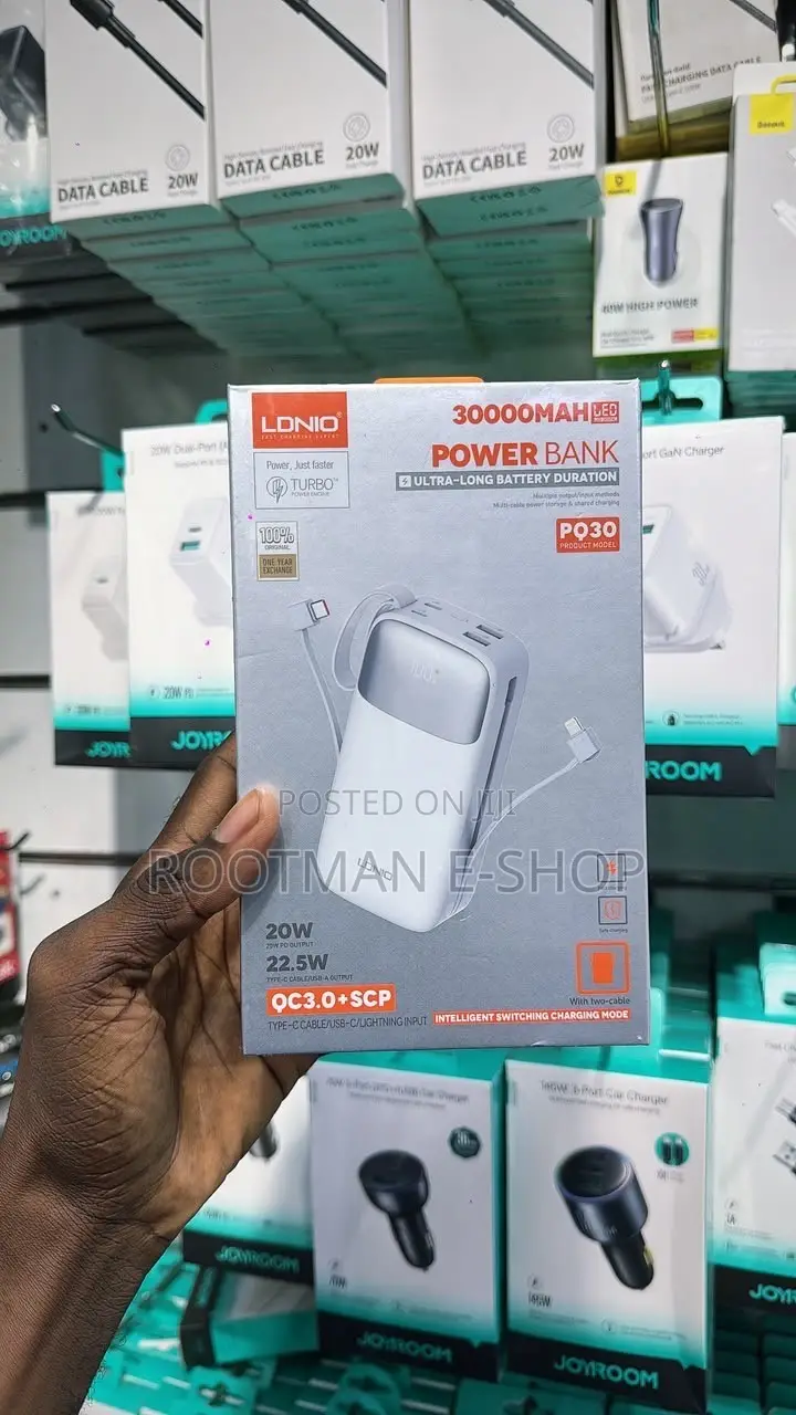 LDNIO 30,000 mAh Powerbank Fast Charging 22.5W Power Bank