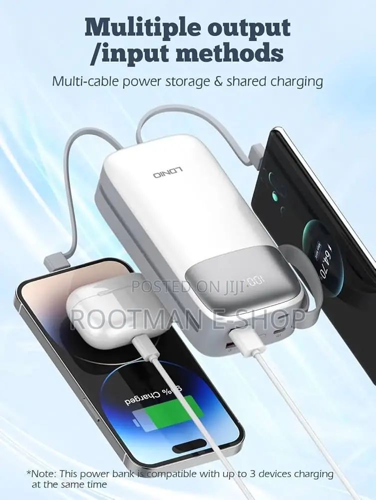 LDNIO 30,000 mAh Powerbank Fast Charging 22.5W Power Bank