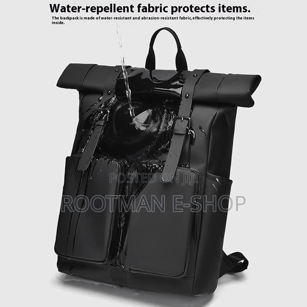 Roll-Top Backpack, Laptop Backpack, Unisex for Women, Waterproof