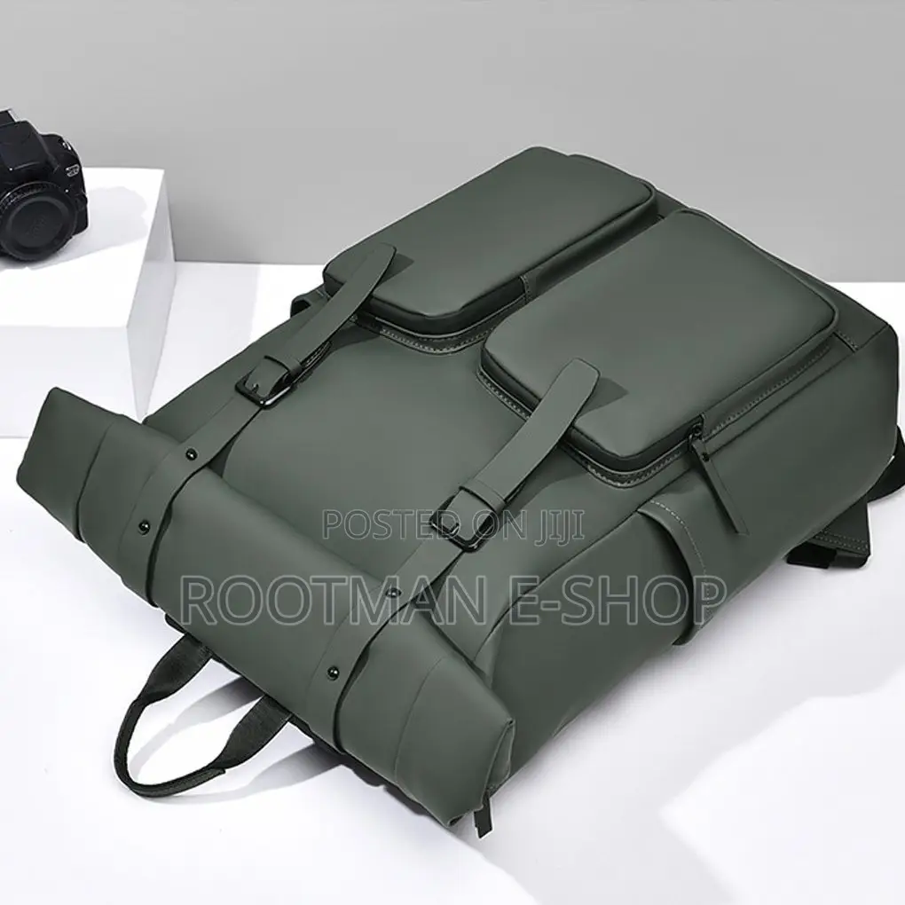 Roll-Top Laptop School Backpack, Waterproof