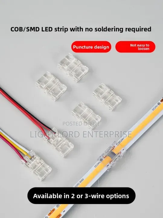 Strip to Wire Connectors 2pin 8mm 3pin 10mm 4pin 10mm