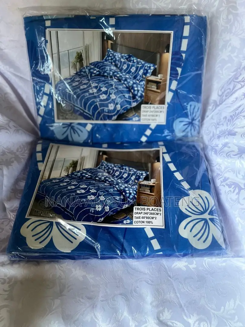 4 PCS Luxury Bedsheet Set 100% Cotton