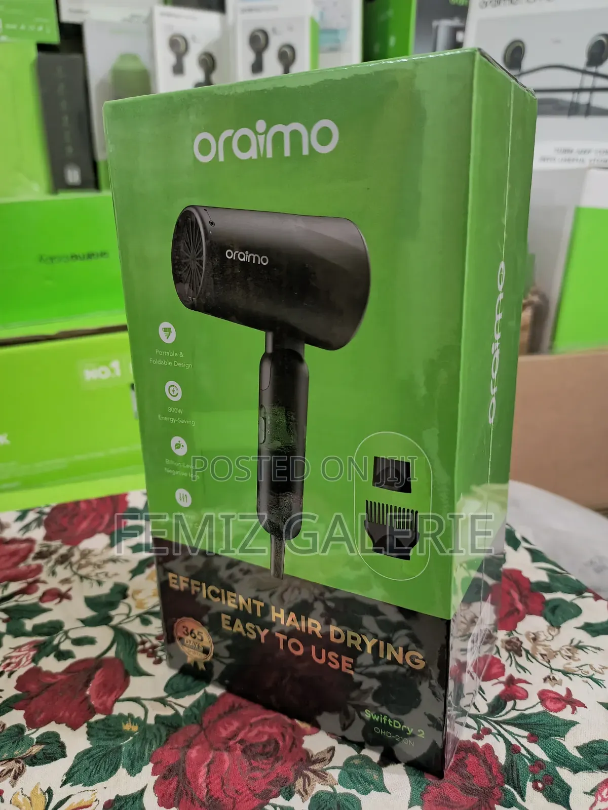 Oraimo SwiftDry 2 Foldable 800W Efficient Hair Dryer