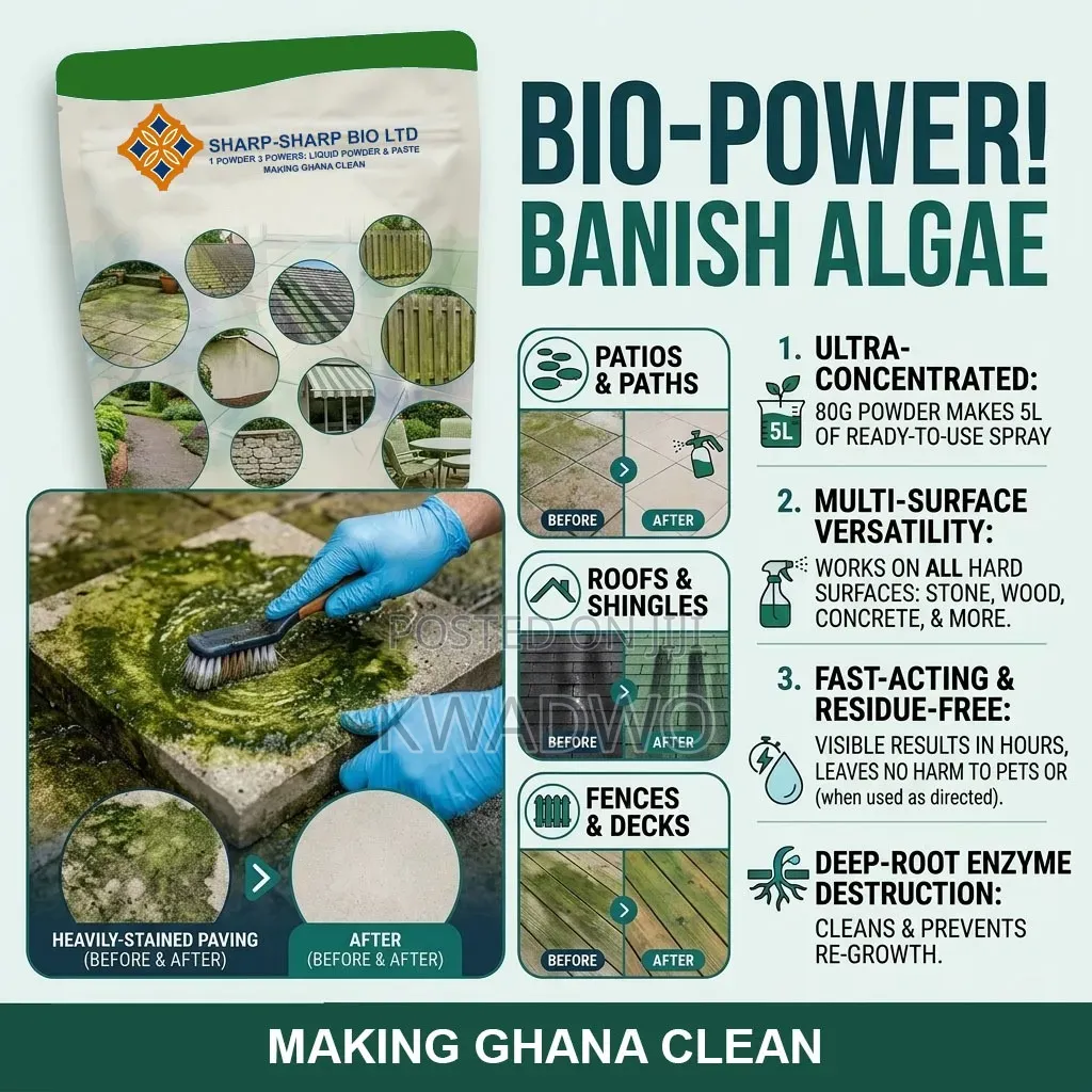 Pavement Cleaner for Green and Dark Stains on Pavement, Sidewalks.