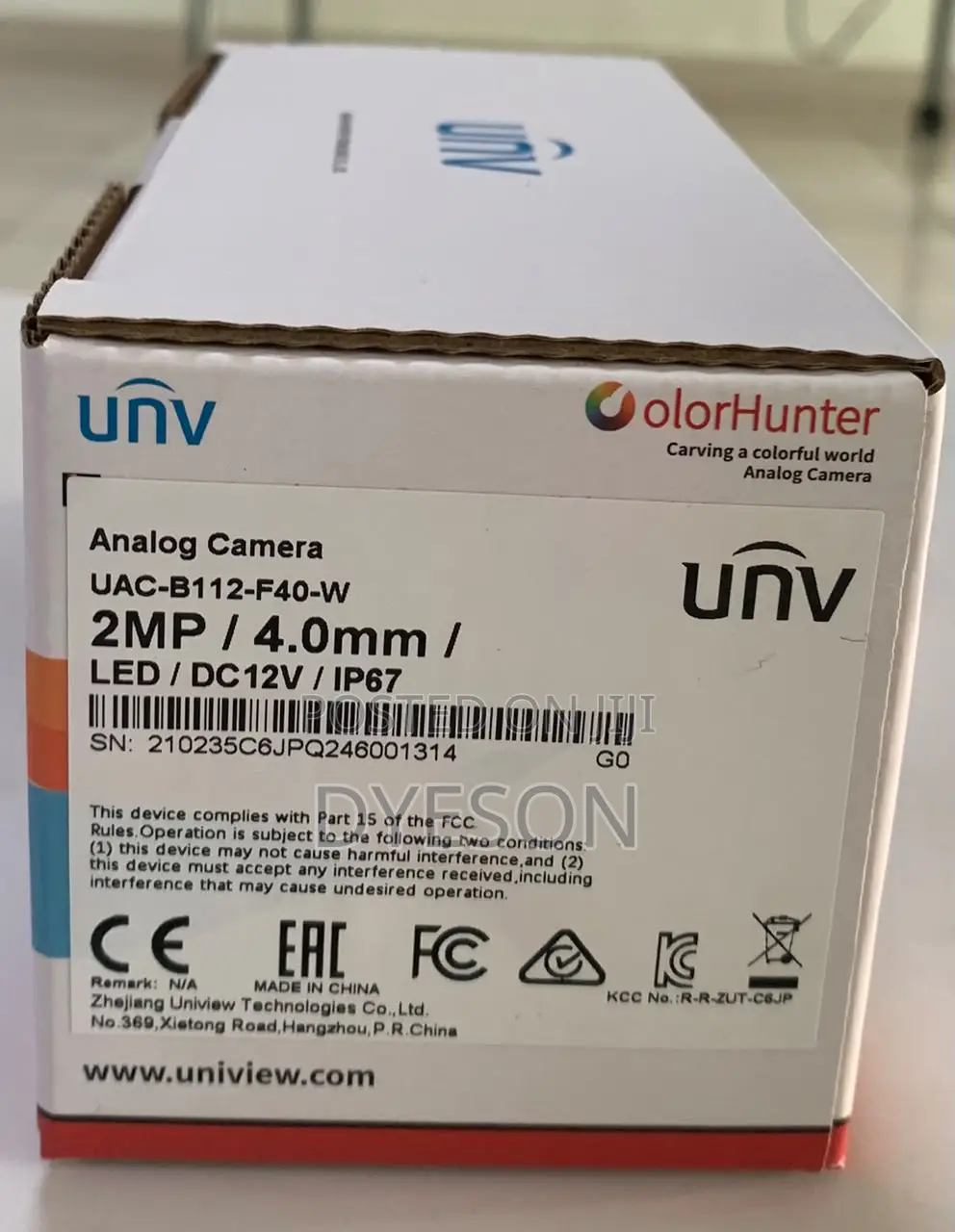 UAC-B112-F40-W 2MP ColourHunter HD Fixed Mini Bullet Analog Camera