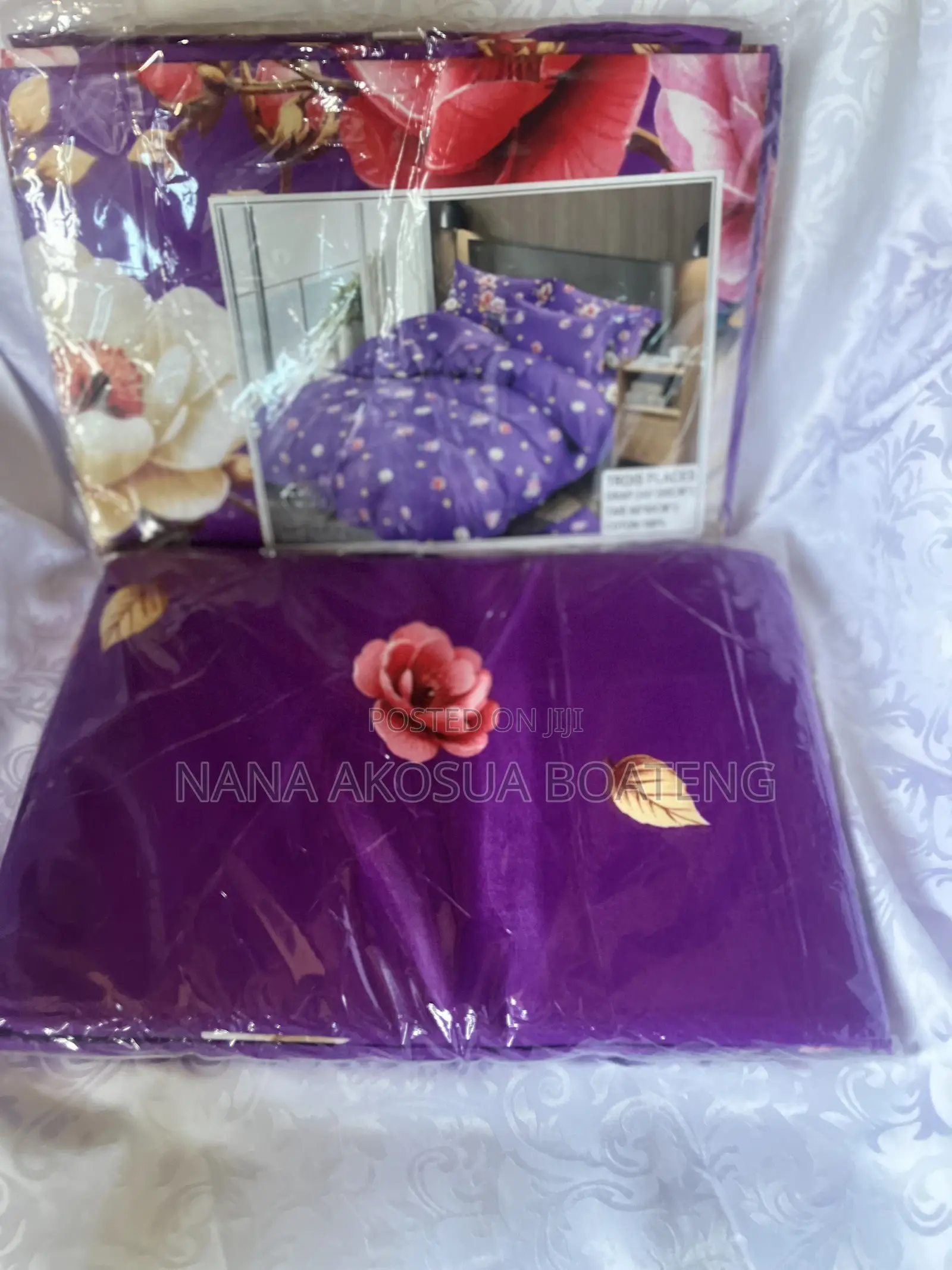 4 PCS Bedsheet Set (100% Cotton)