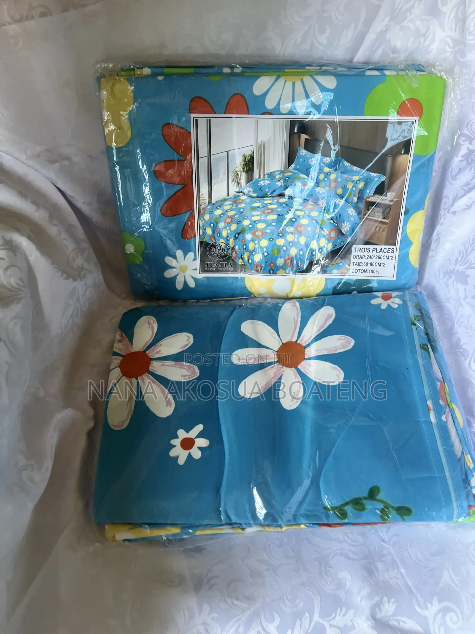 4 PCS Bedsheet Set (100% Cotton)