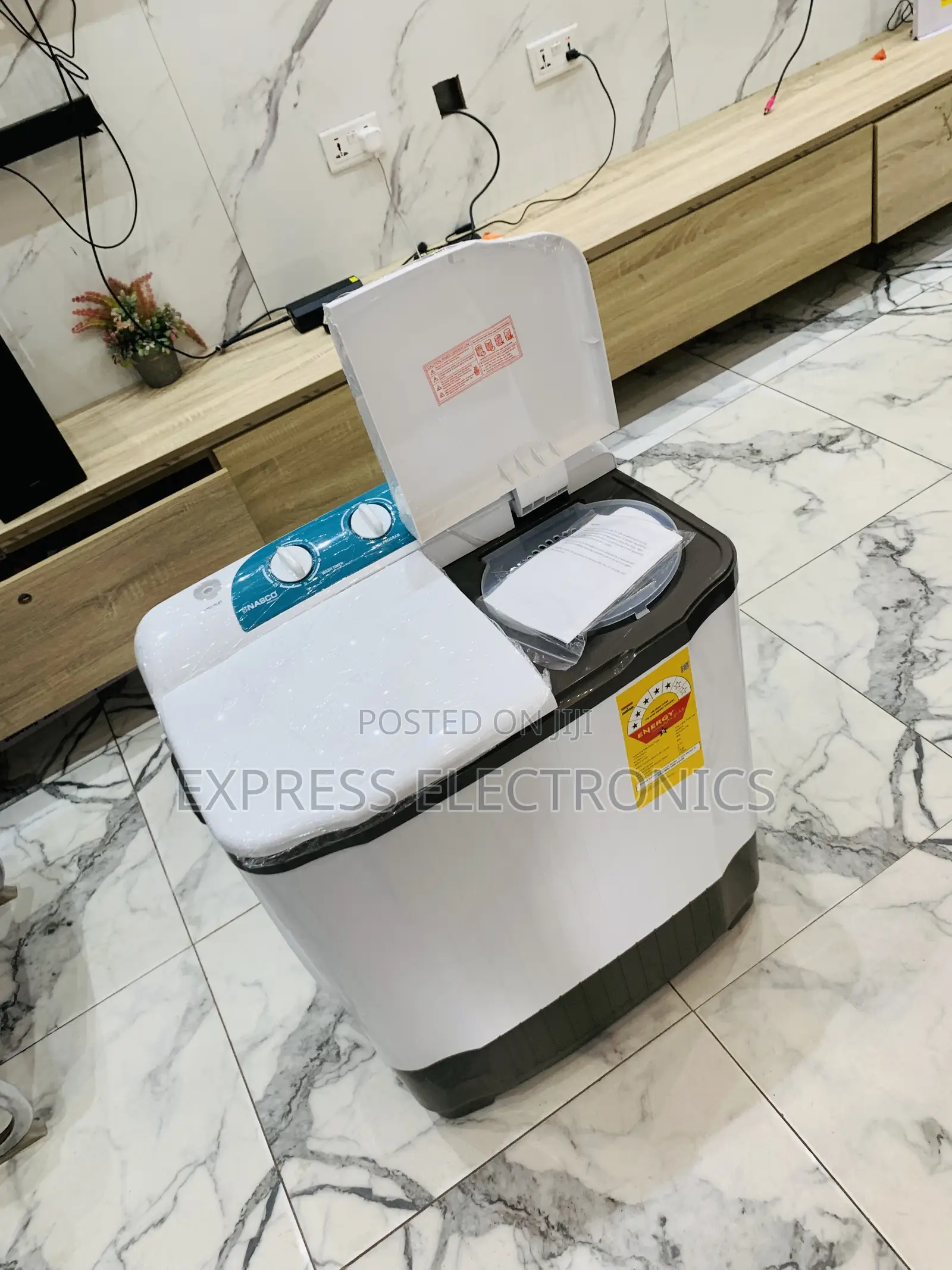Limited Stock Nasco NASTT-B50FL 5kg Twin Tub Washing Machine - White
