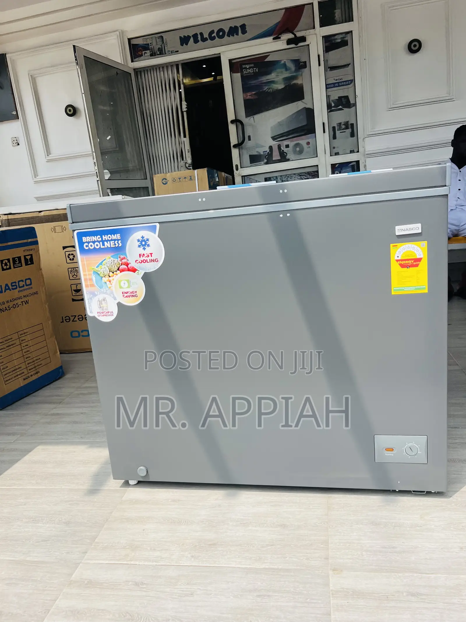 Get Premium Nasco Single Door Chest Freezer(Nas300fl)Gray