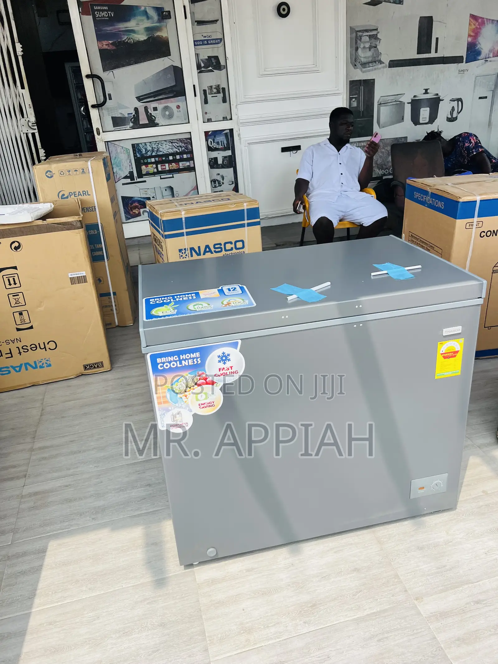 Get Premium Nasco Single Door Chest Freezer(Nas300fl)Gray
