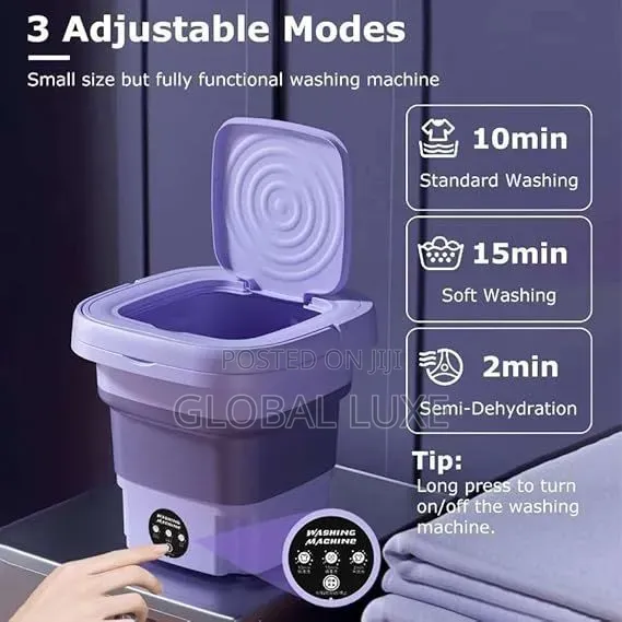 Foldable Mini Washing Machine – Portable Space-Saving