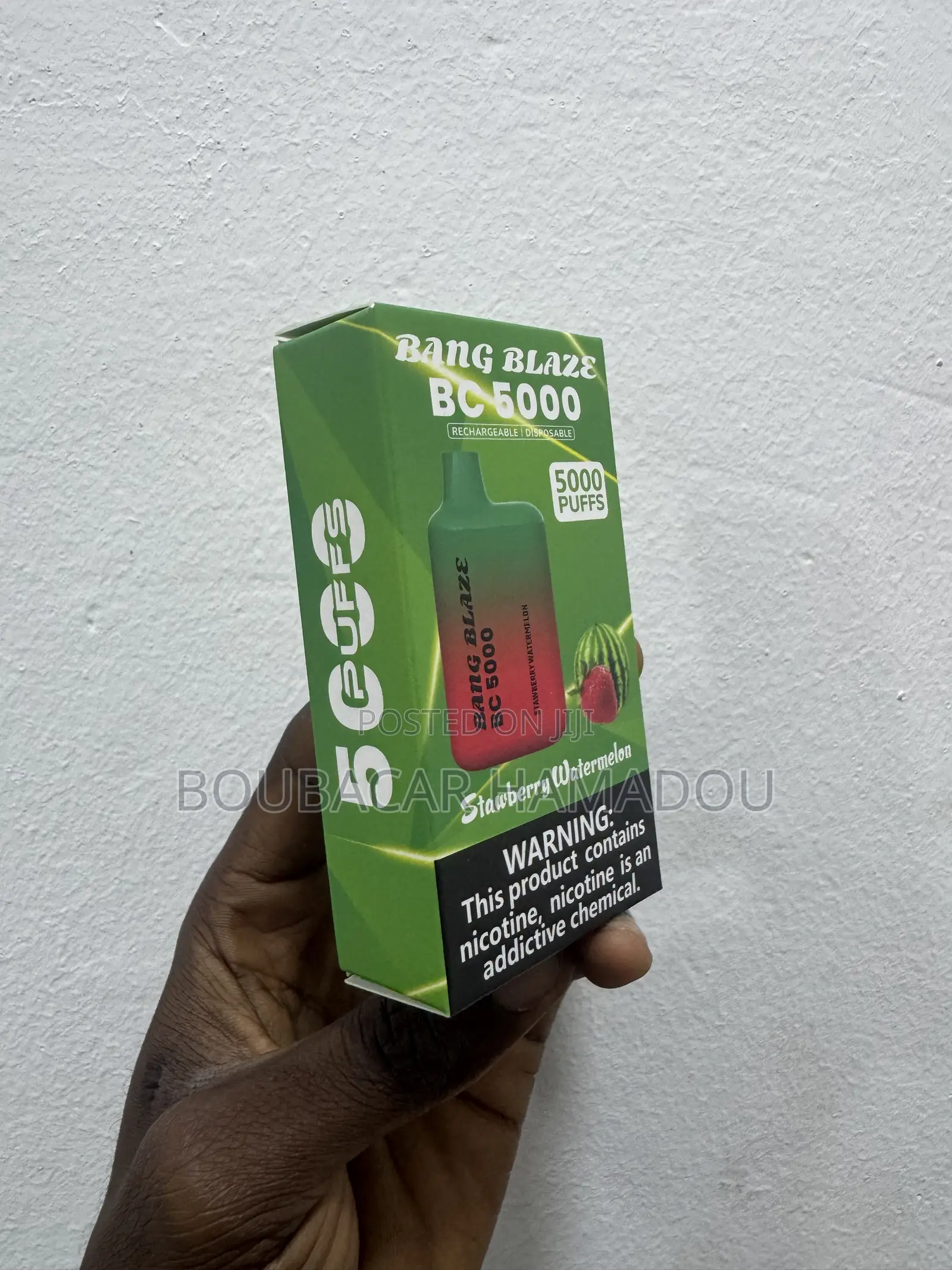 Bang Blaze 5000 Puffs Rechargeable Disposable Vape-Strawbery