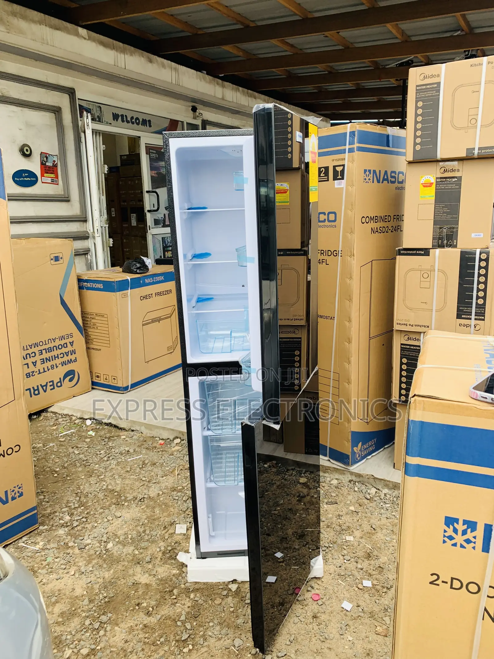 Available Nasco NASD2-24FL 196 Double Door Bottom Freezer Refrigerator