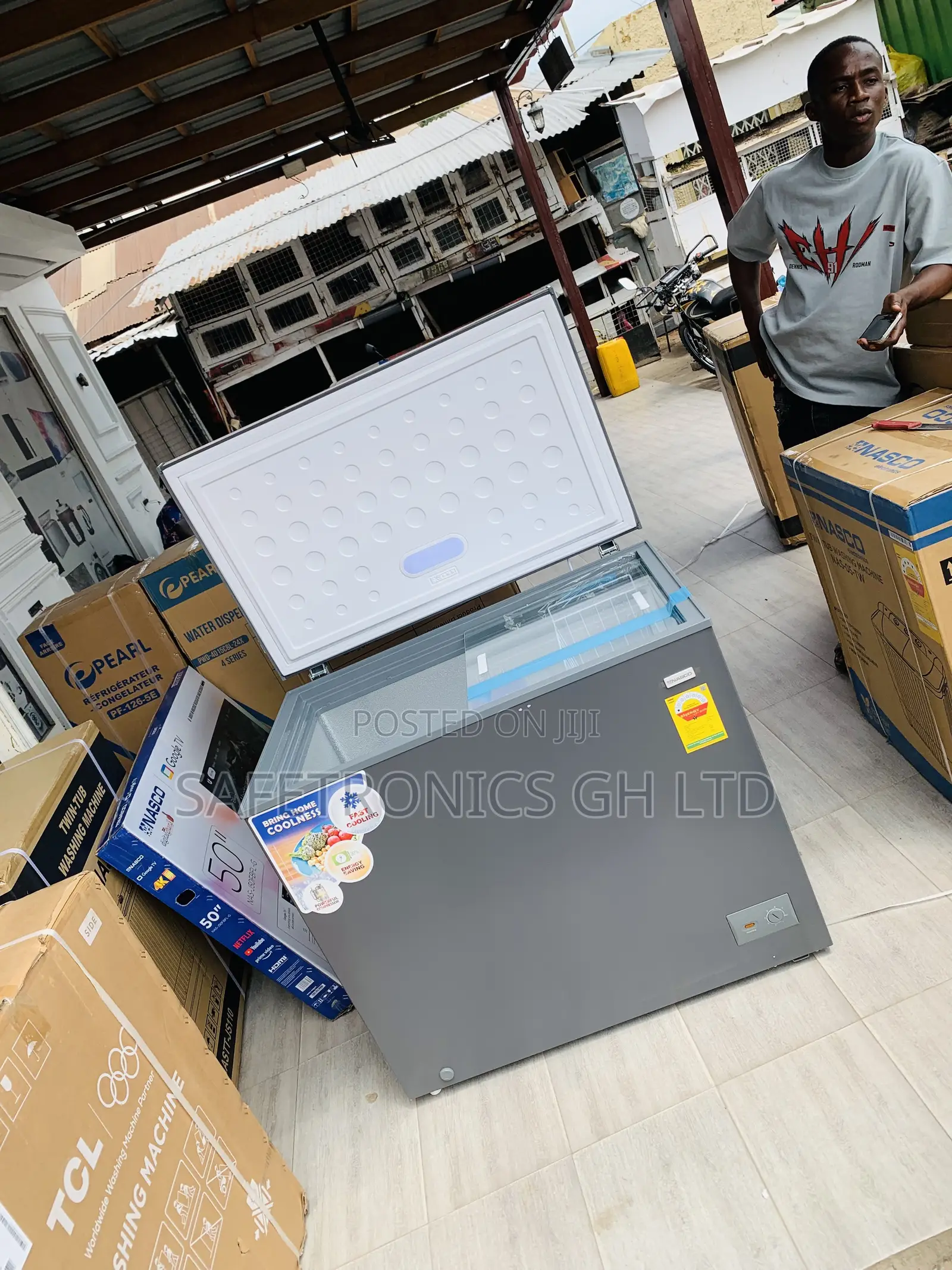 Neatly Sealed Nasco NAS-300FL 250L Single-Door Electric Chest Freezer