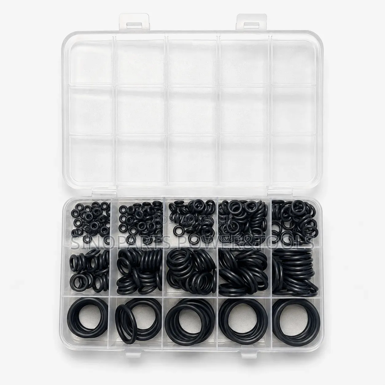 300pcs Rubber O-Ring Assortment Kit With Storage Box
