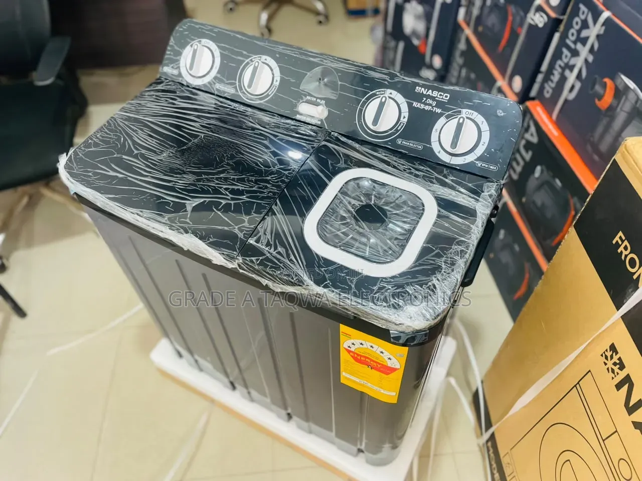 7-Kg Semi-Automatic Twin-Tub Nasco Washing Machine