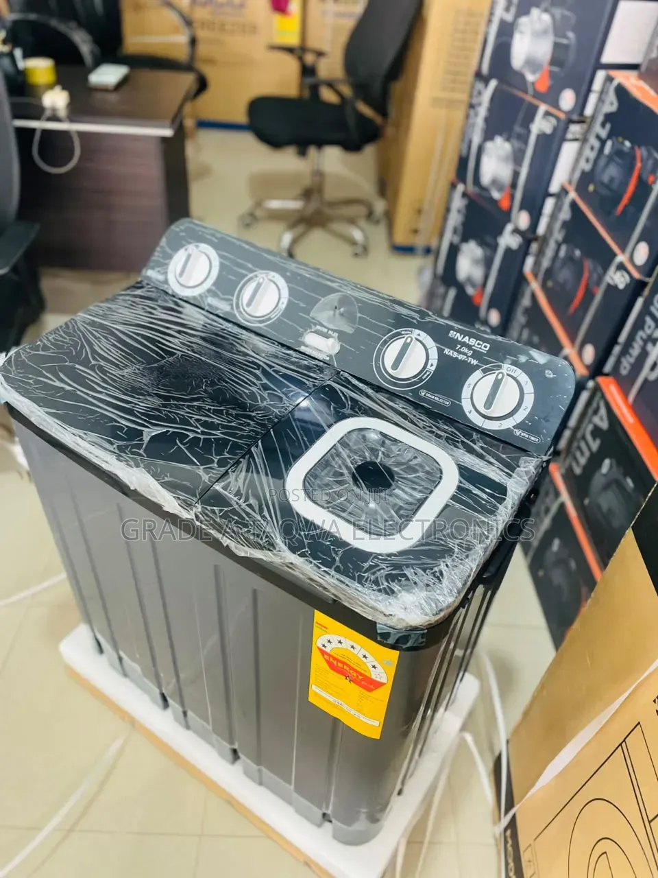 Convenient Nasco 7kg Semi-Automatic Top Load Washing Machine