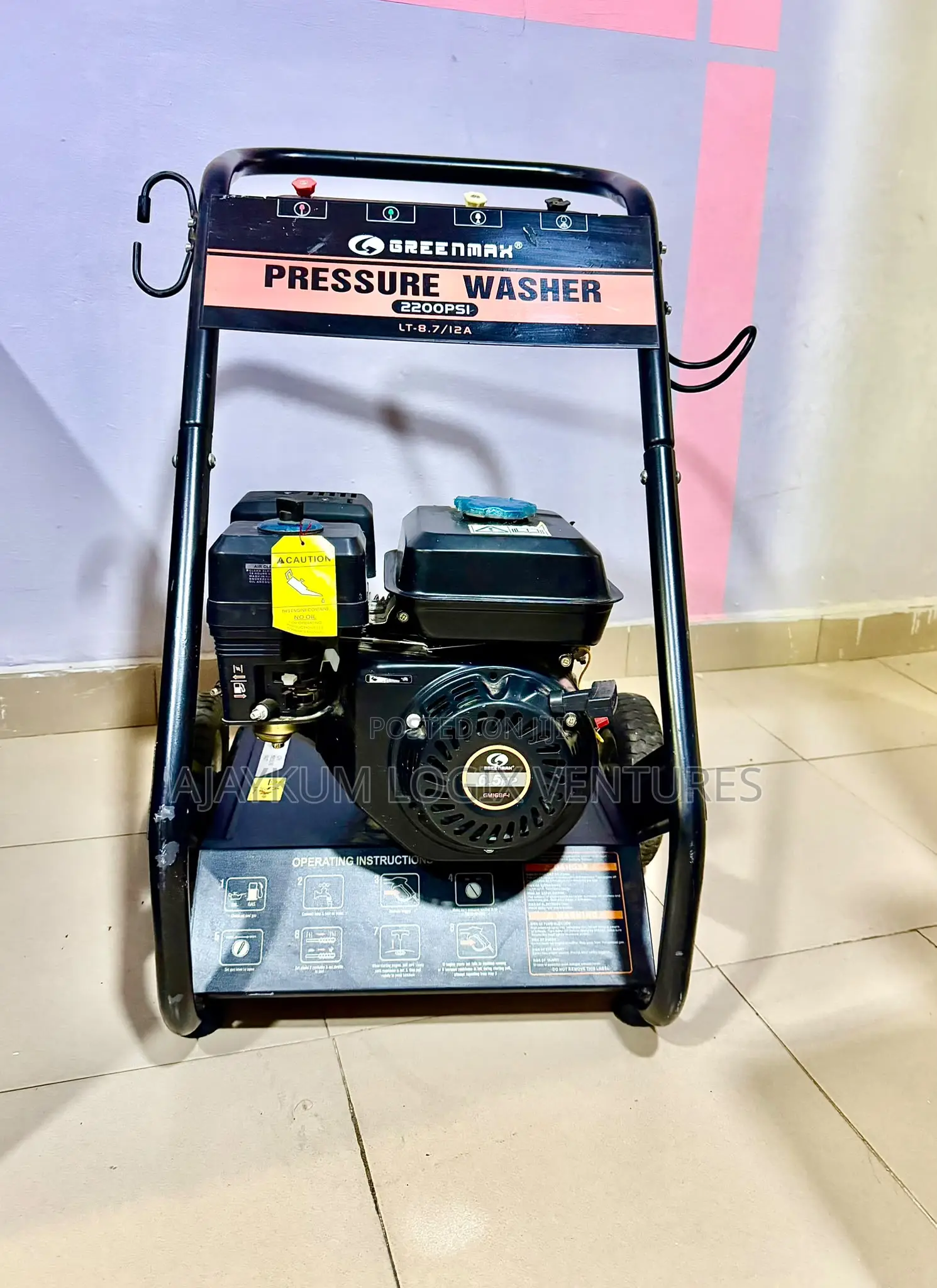 Gasoline Pressure Washer 2,200PSI.