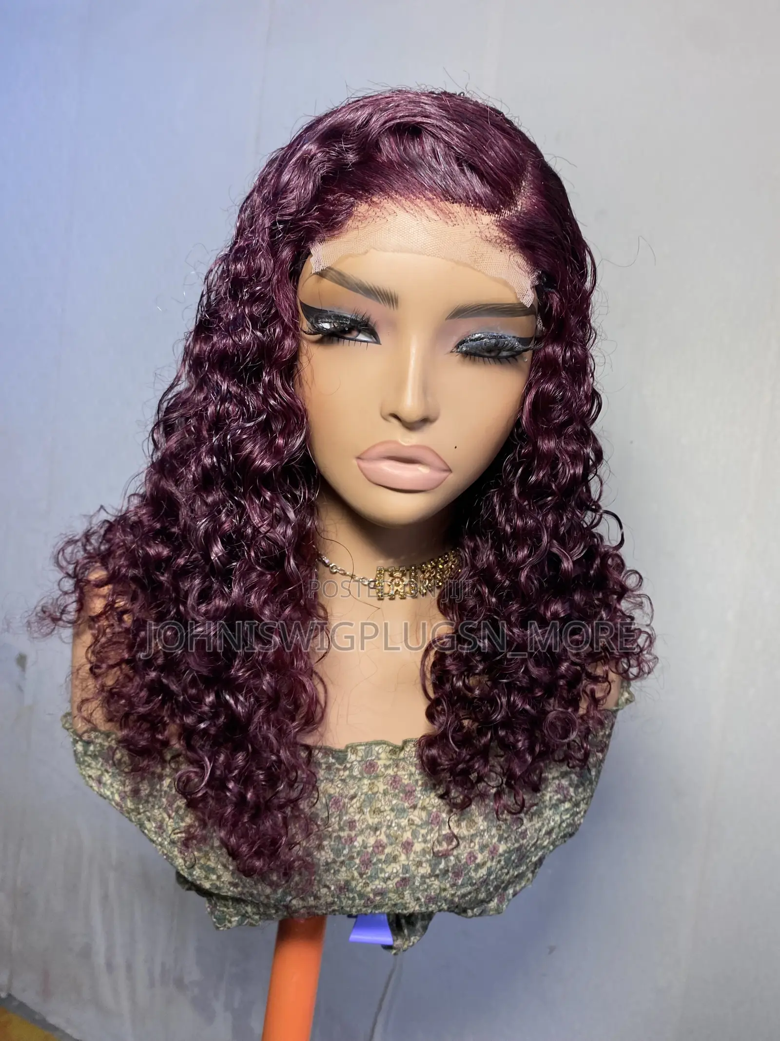 18” Burgundy Pixie Curls