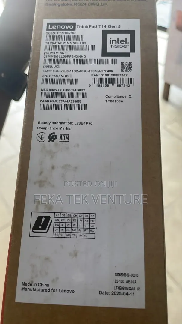 New Laptop Lenovo ThinkPad T14 16GB Intel Core i5 SSD 512GB