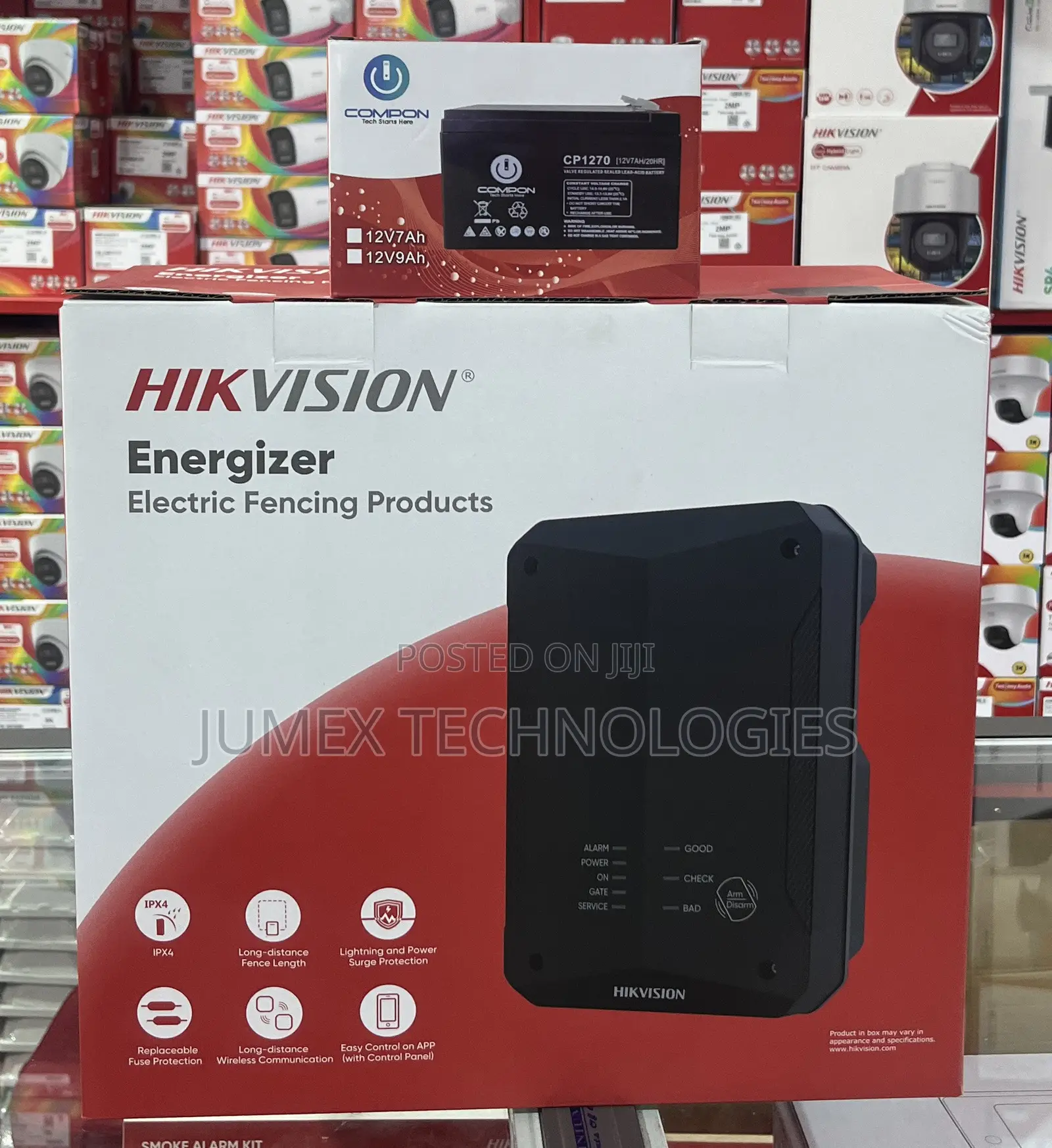 HIKVISION Energizer Electric Fencing Products DS-PF201-1WE + Battery