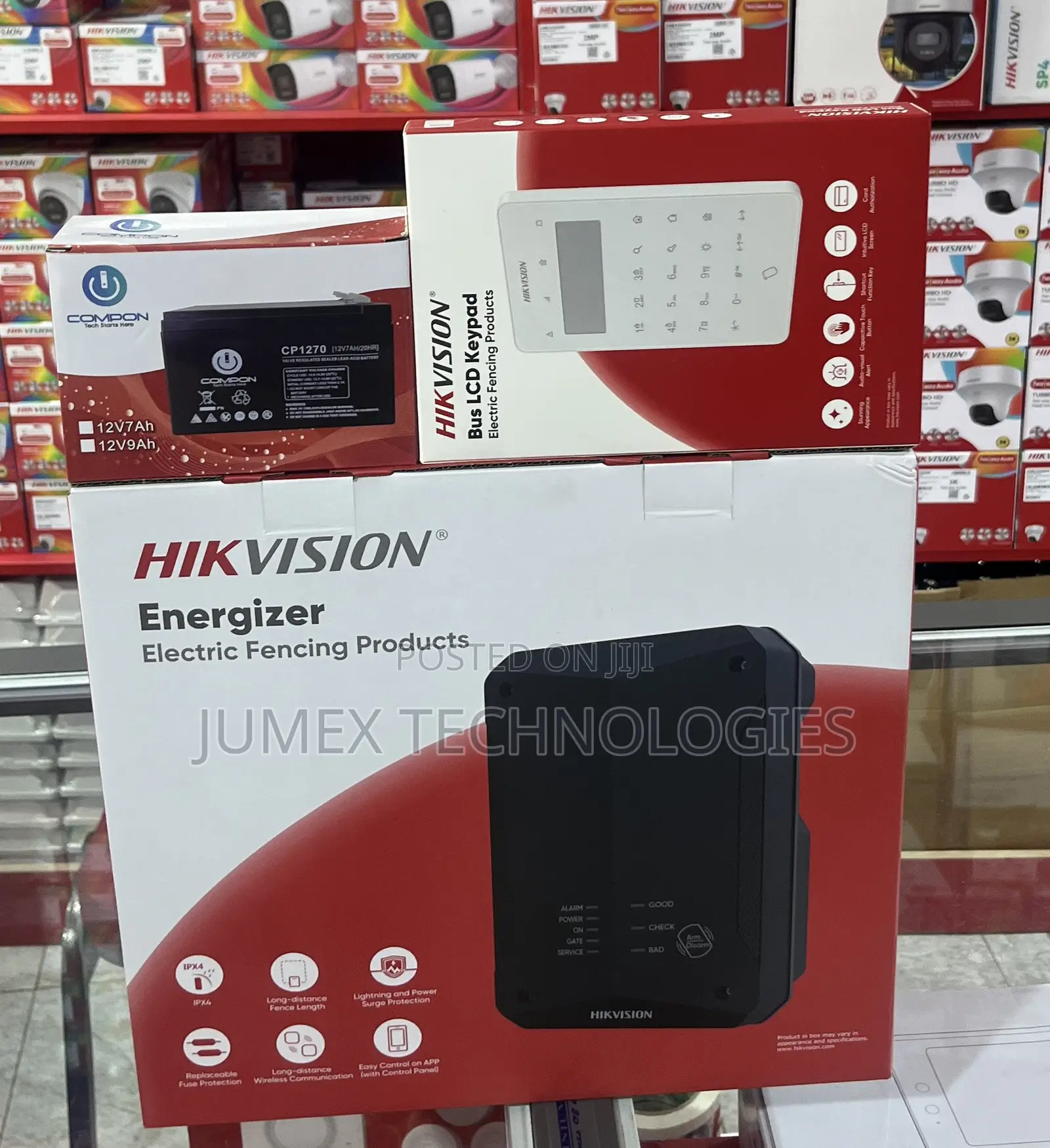 HIKVISION Energizer Electric Fencing DS-PF201-1WE + Battery Keypad