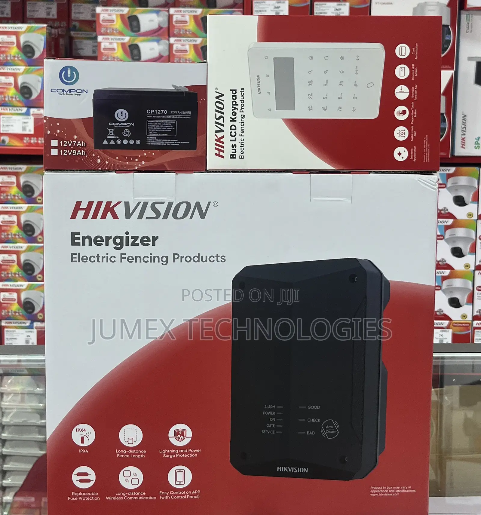 HIKVISION Energizer Electric Fencing DS-PF201-1WE + Battery Keypad