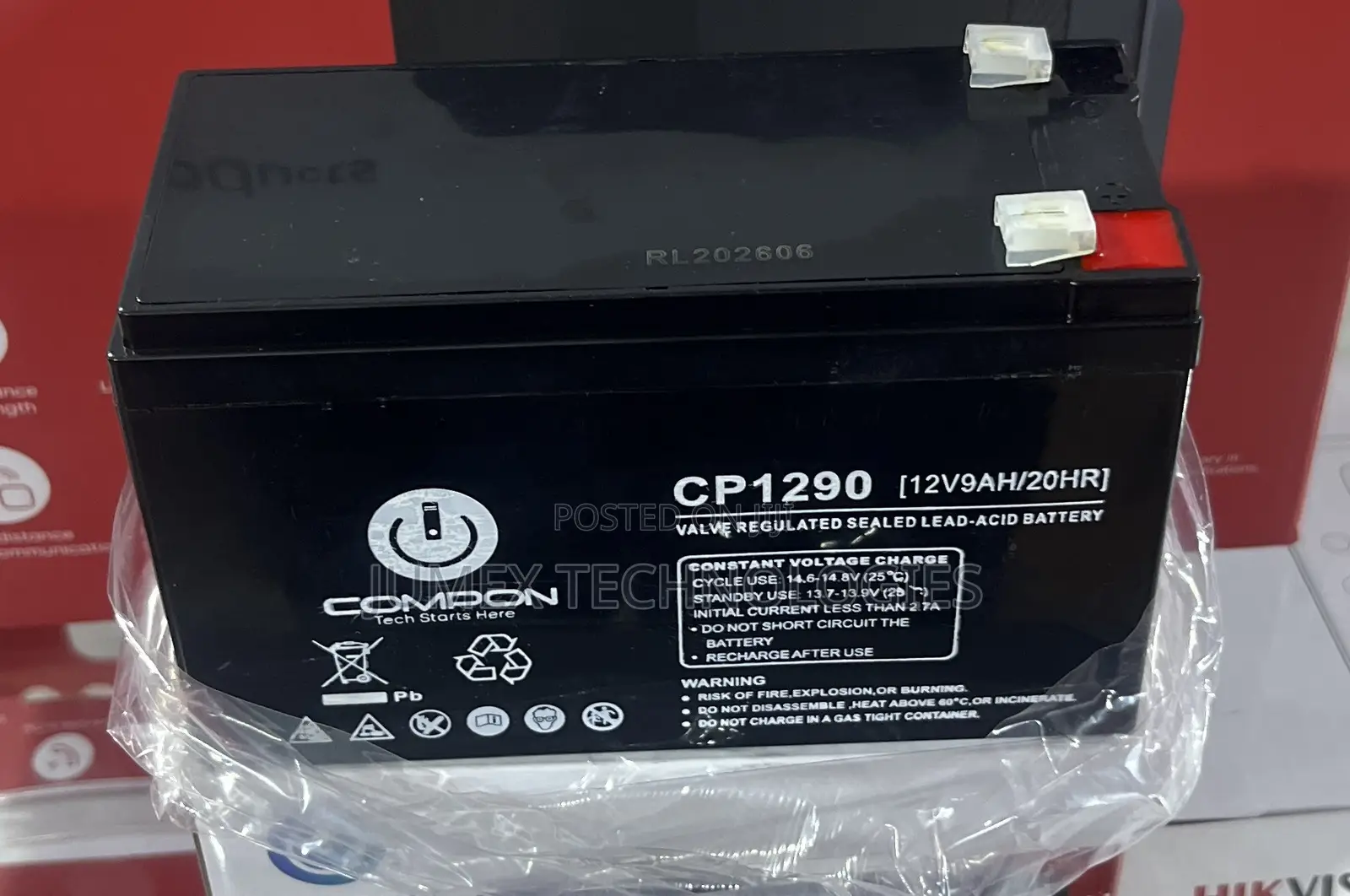 Ups Battery 12v/9ah Compon Original Lead-Acid Battery Cp1290