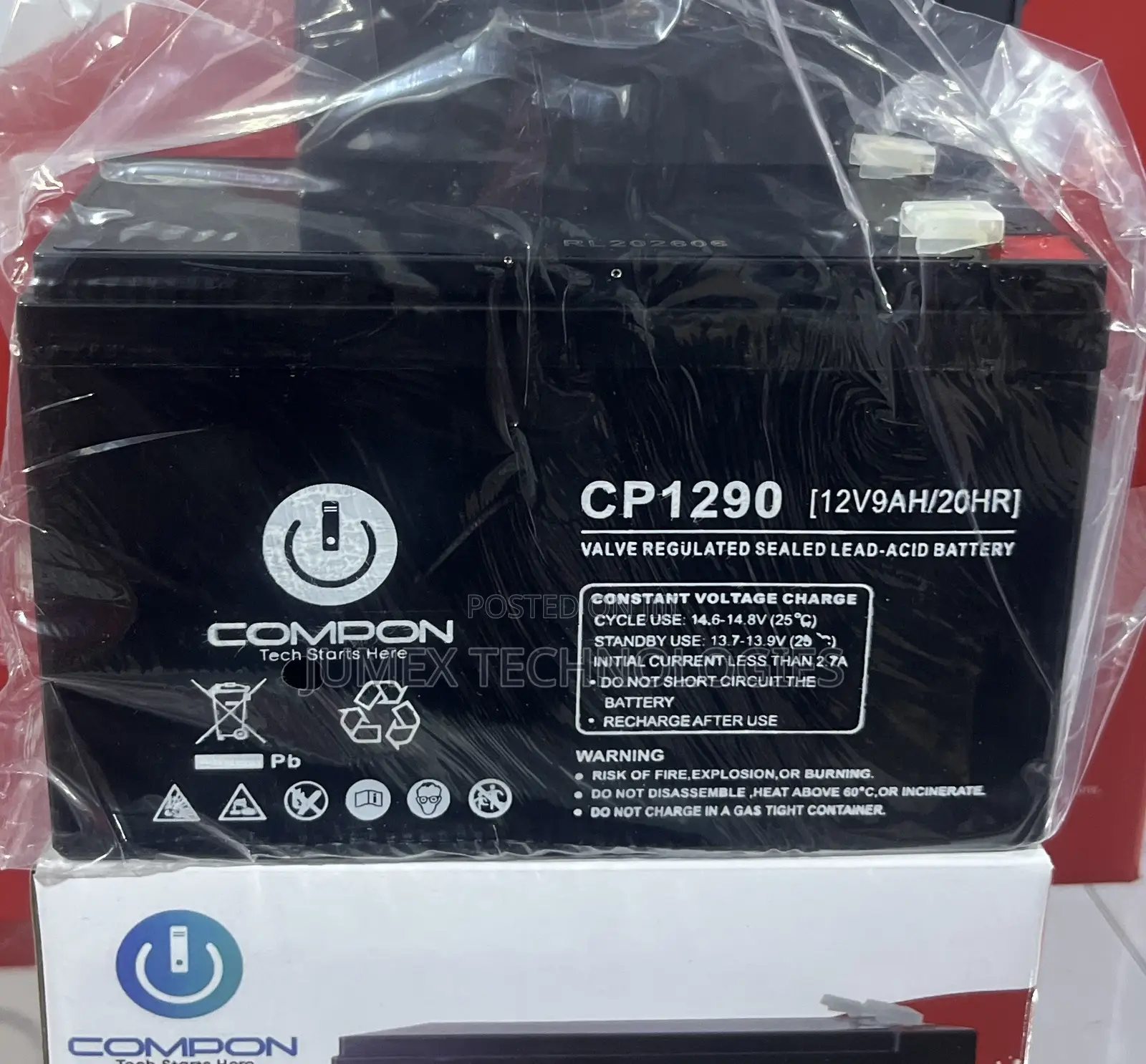 Ups Battery 12v/9ah Compon Original Lead-Acid Battery Cp1290