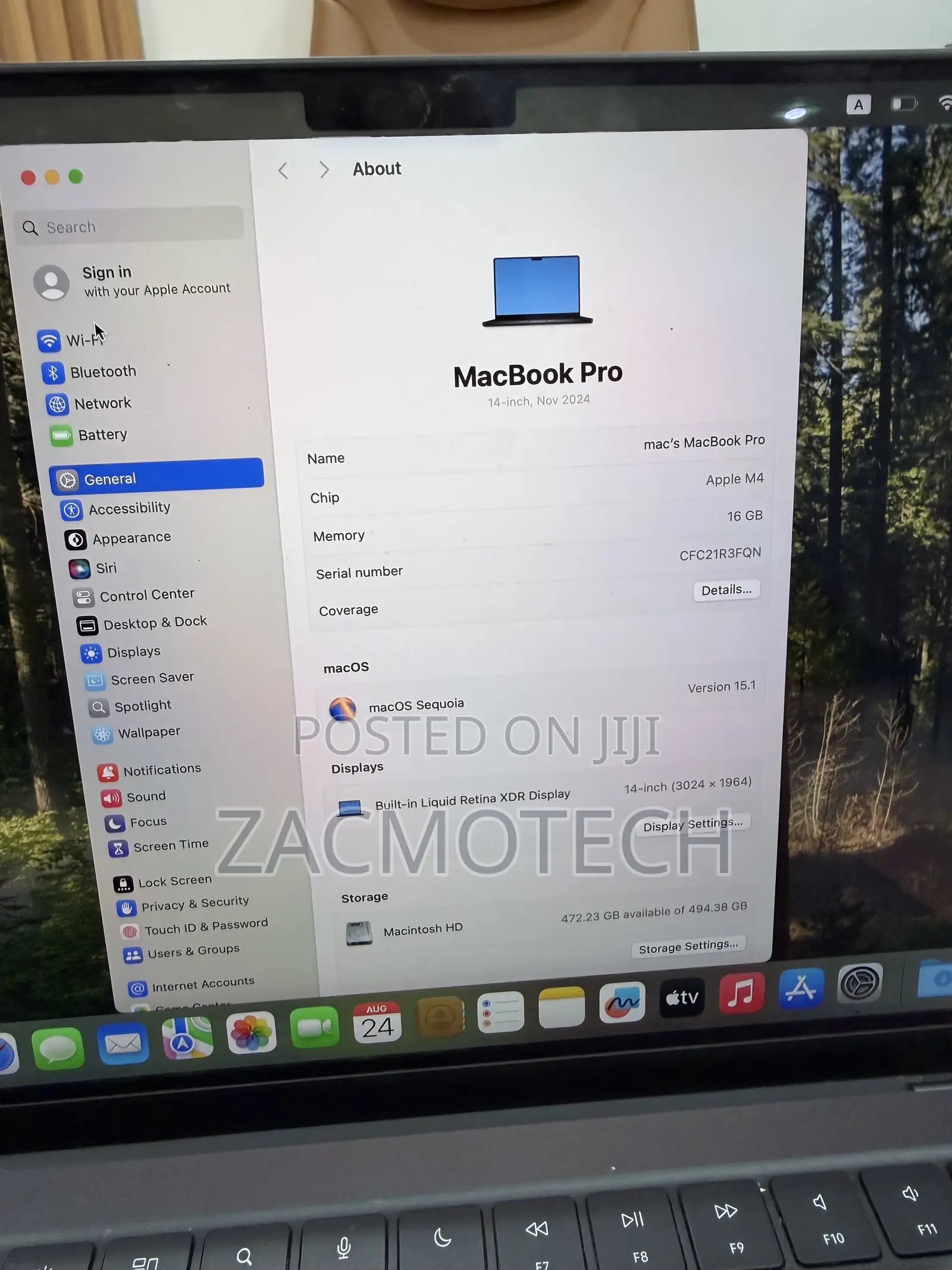 Laptop Apple MacBook Pro 2024 M4 16GB Apple M4 SSD 512GB
