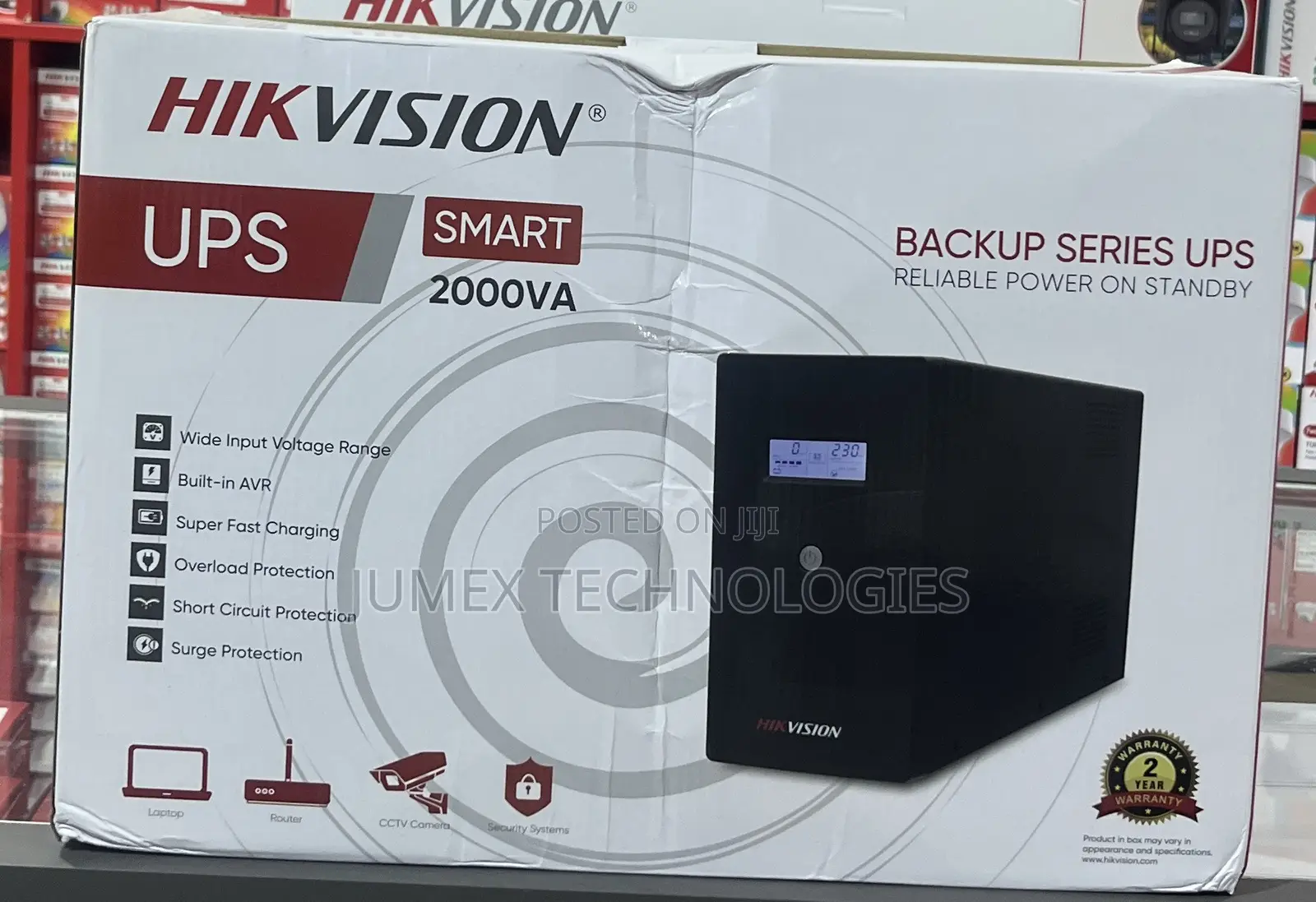 Hikvision Smart 2000va Backup Series Ups Built in Avr