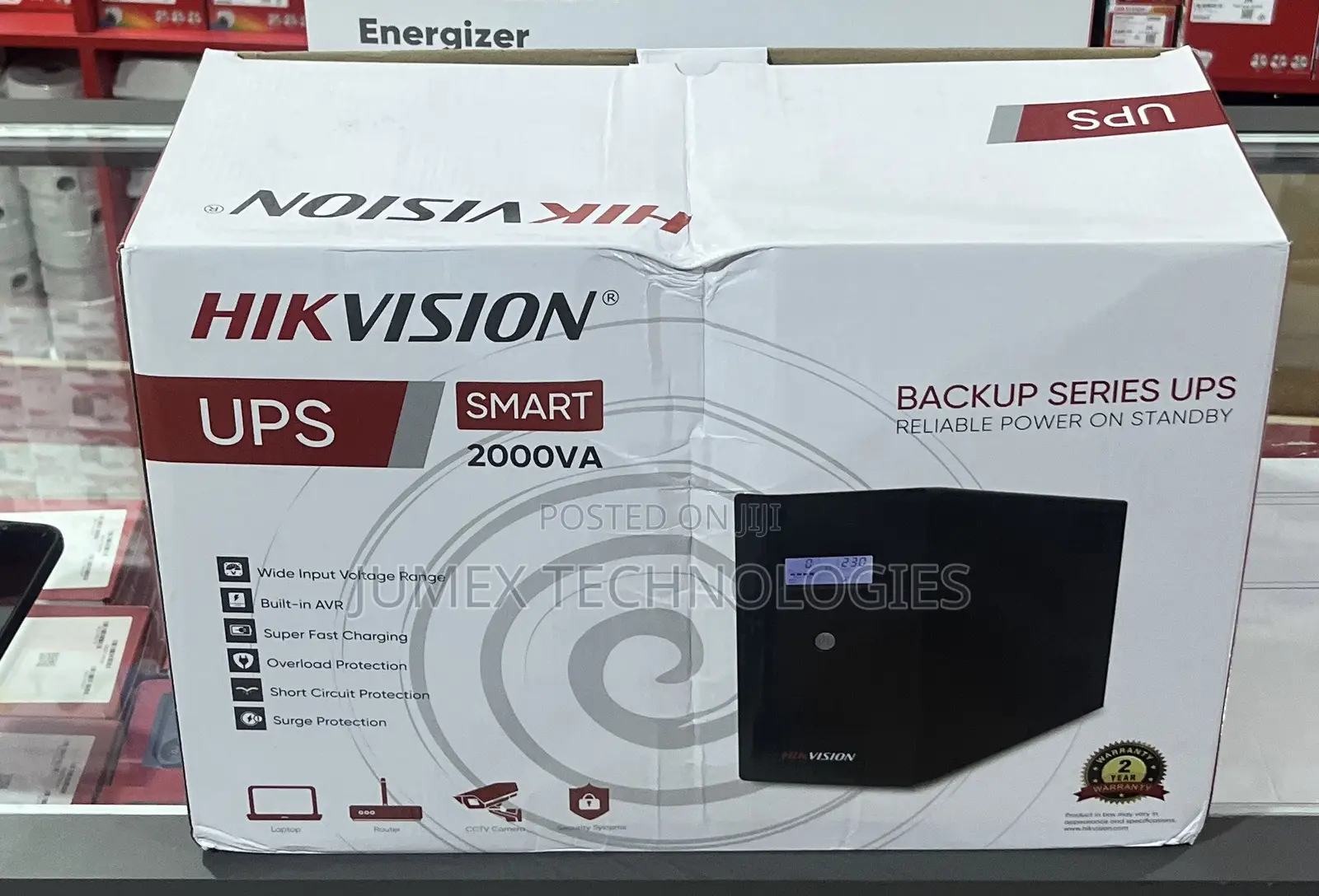 Hikvision Smart 2000va Backup Series Ups Built in Avr