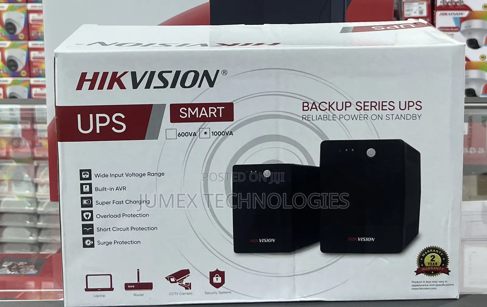 Hikvision Smart 1000VA Backup Series Ups Built in Avr