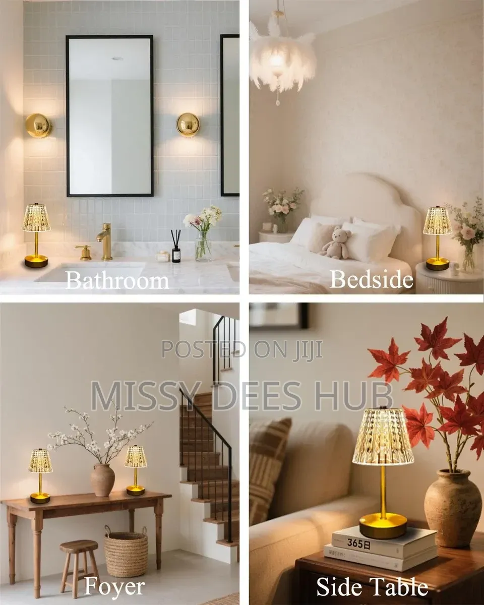 Crystal Table Lamp (Rechargeable)