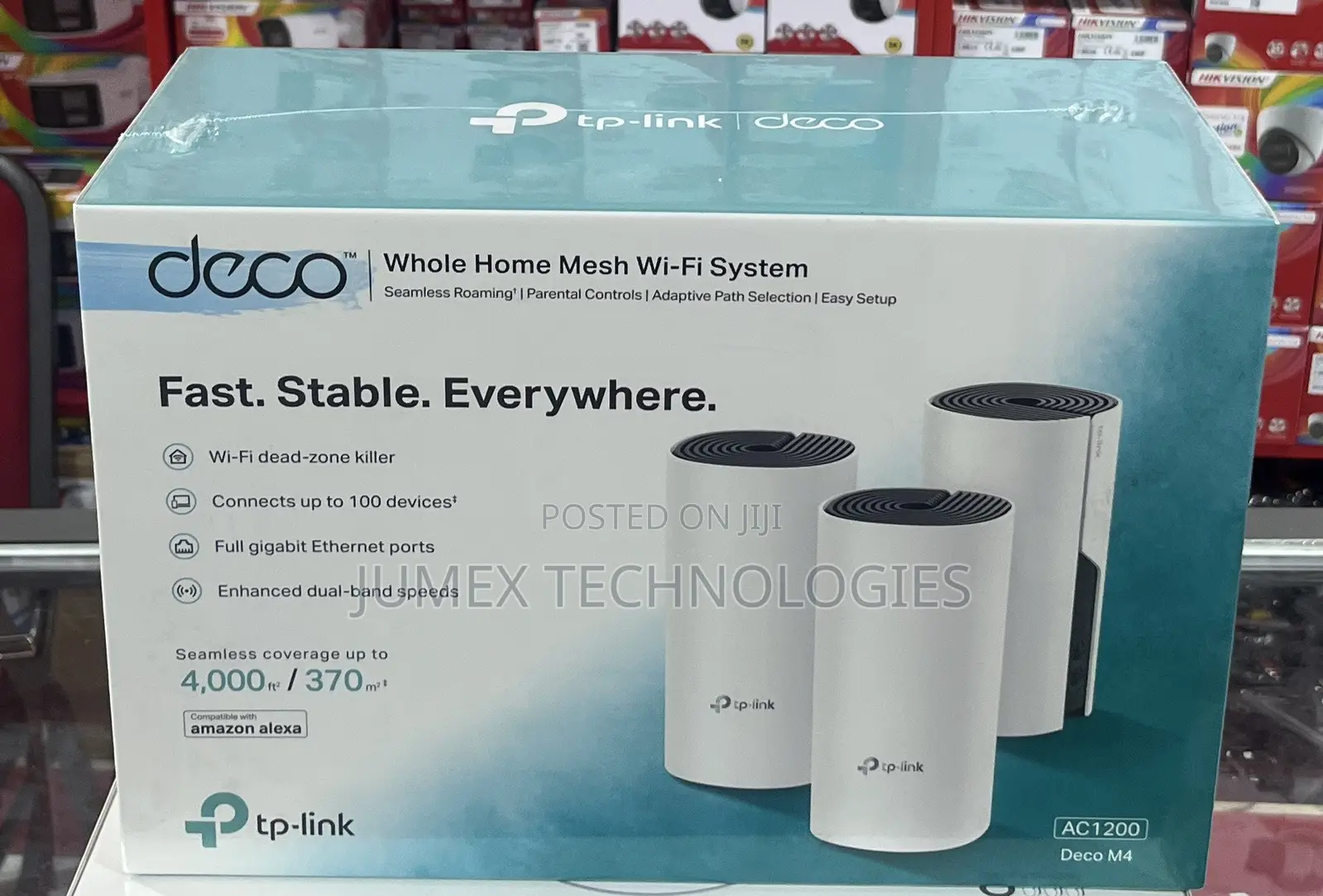 Deco M4 AC1200 Whole Home Mesh Wi-Fi System Fast. Stable. Everywhere.