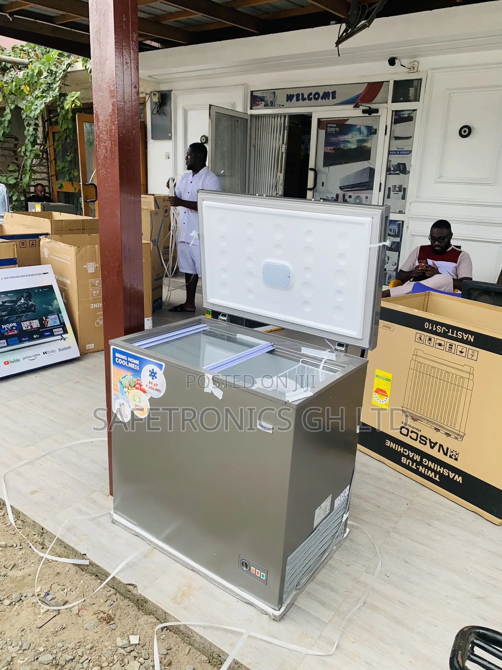 Newest Update Nasco 195l Nas-230sk Chest Freezer Silver