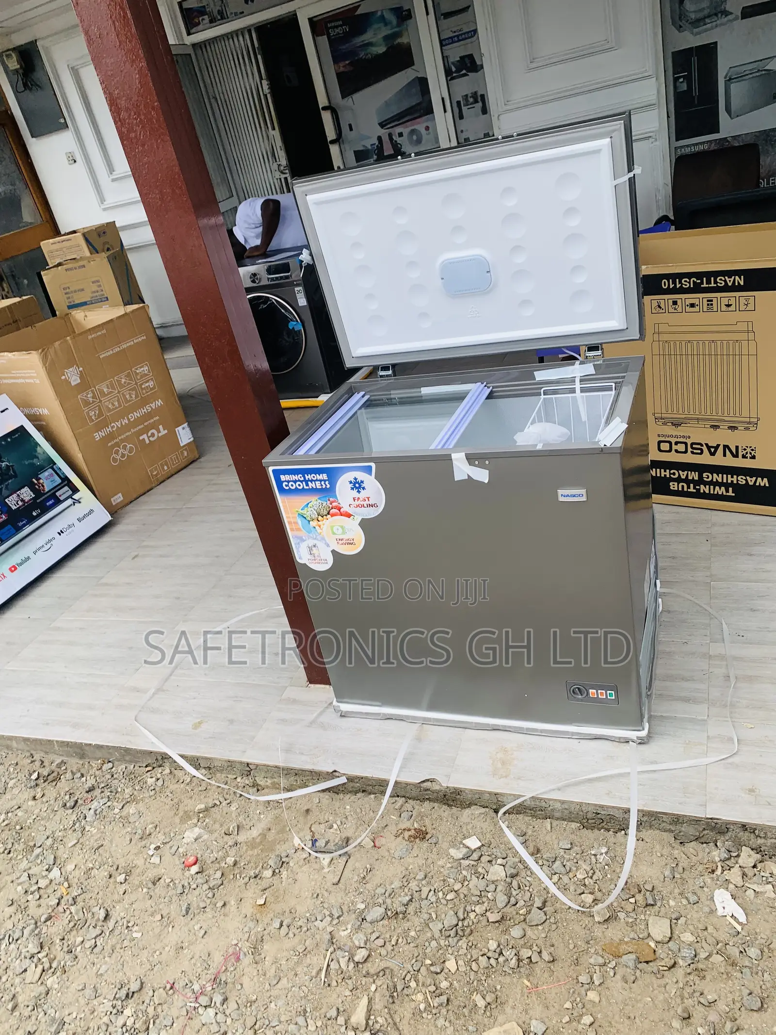 Newest Update Nasco 195l Nas-230sk Chest Freezer Silver