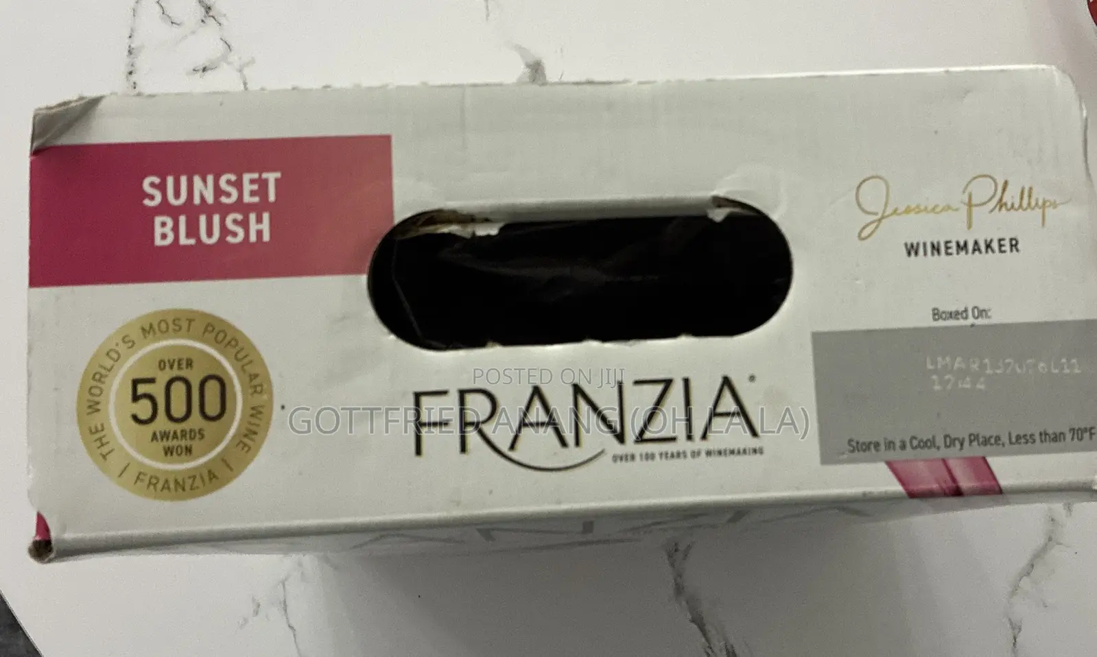 Franzia Sunset Blush Rose Wine, 5 L Bag in Box, 9.0% ABV