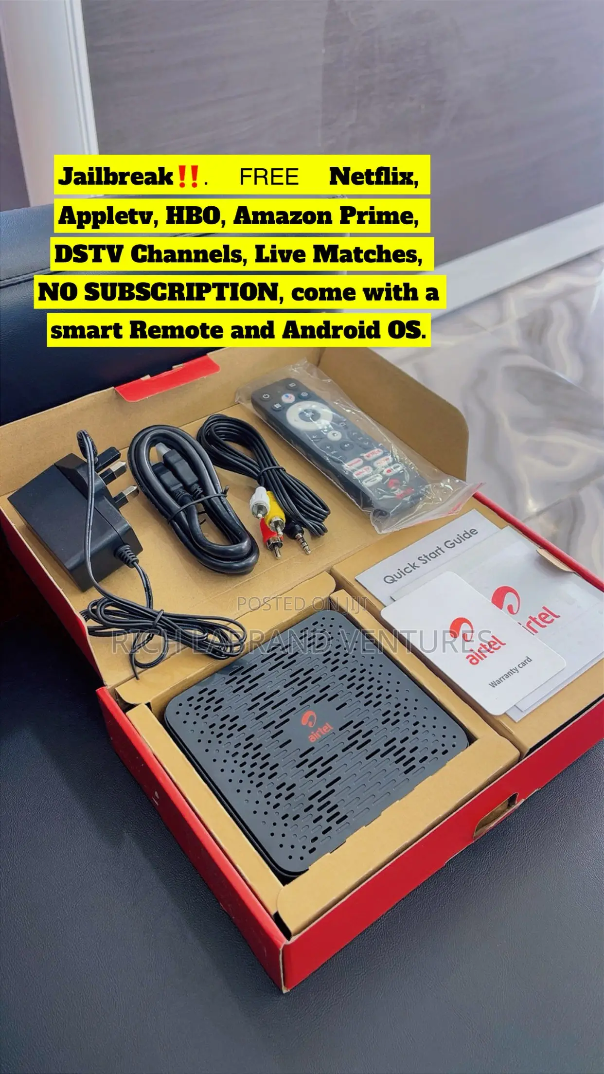 Smart Android Box, 4G Router, Free Netflix, All Football Matches