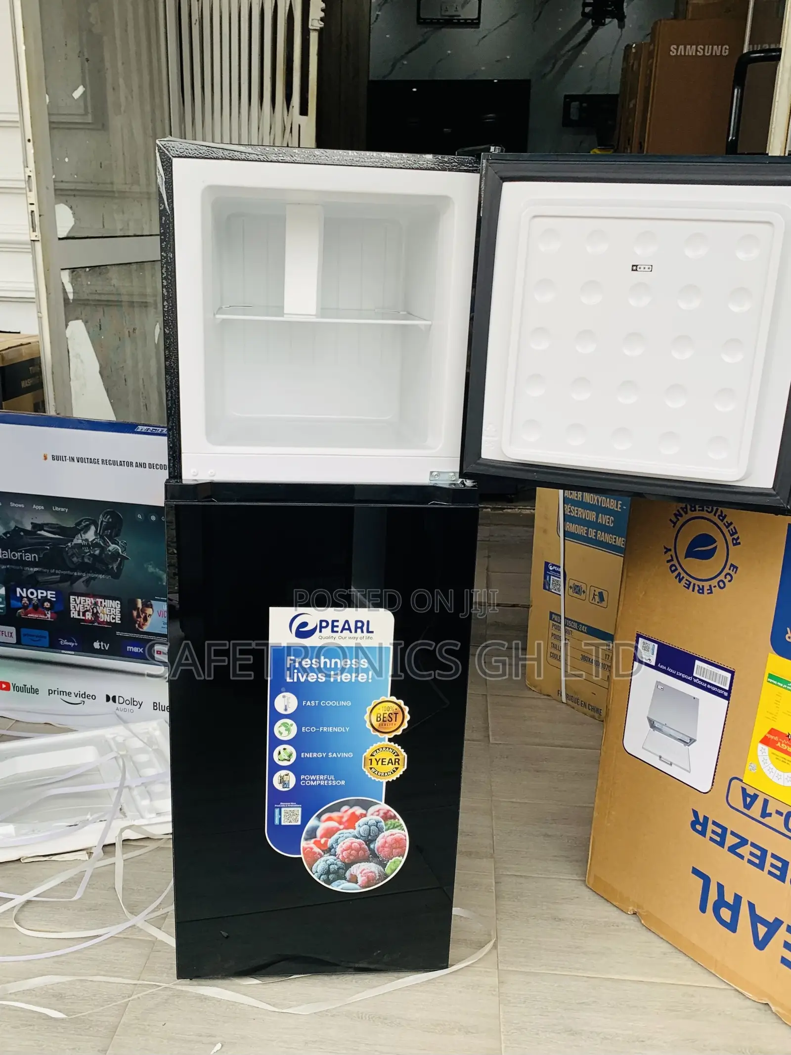 Get Unique Pearl PF-216TBG-5E 136-Litre Double-Door Top-Freezer