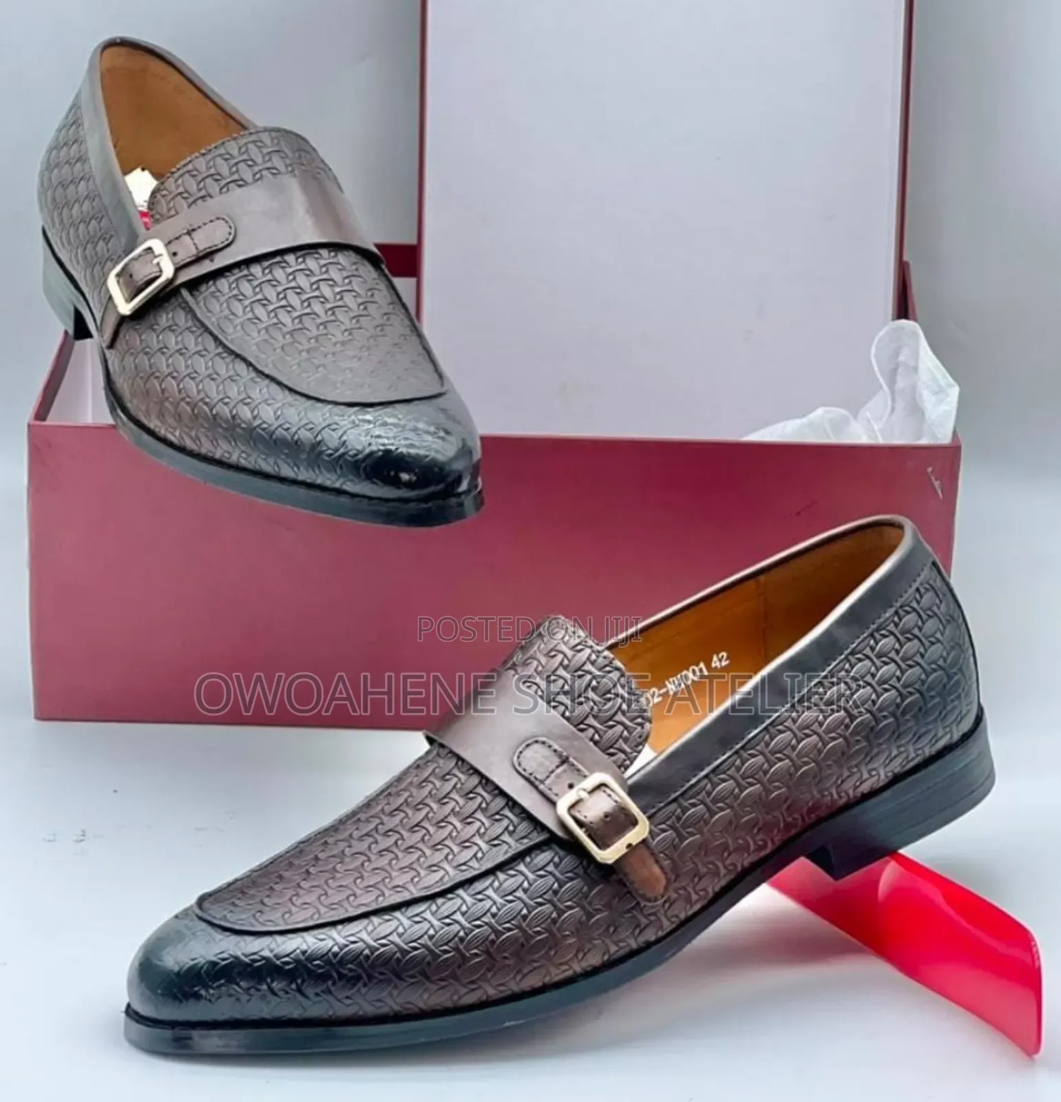 Men's Dark Brown Single Monk Strap Loafers
