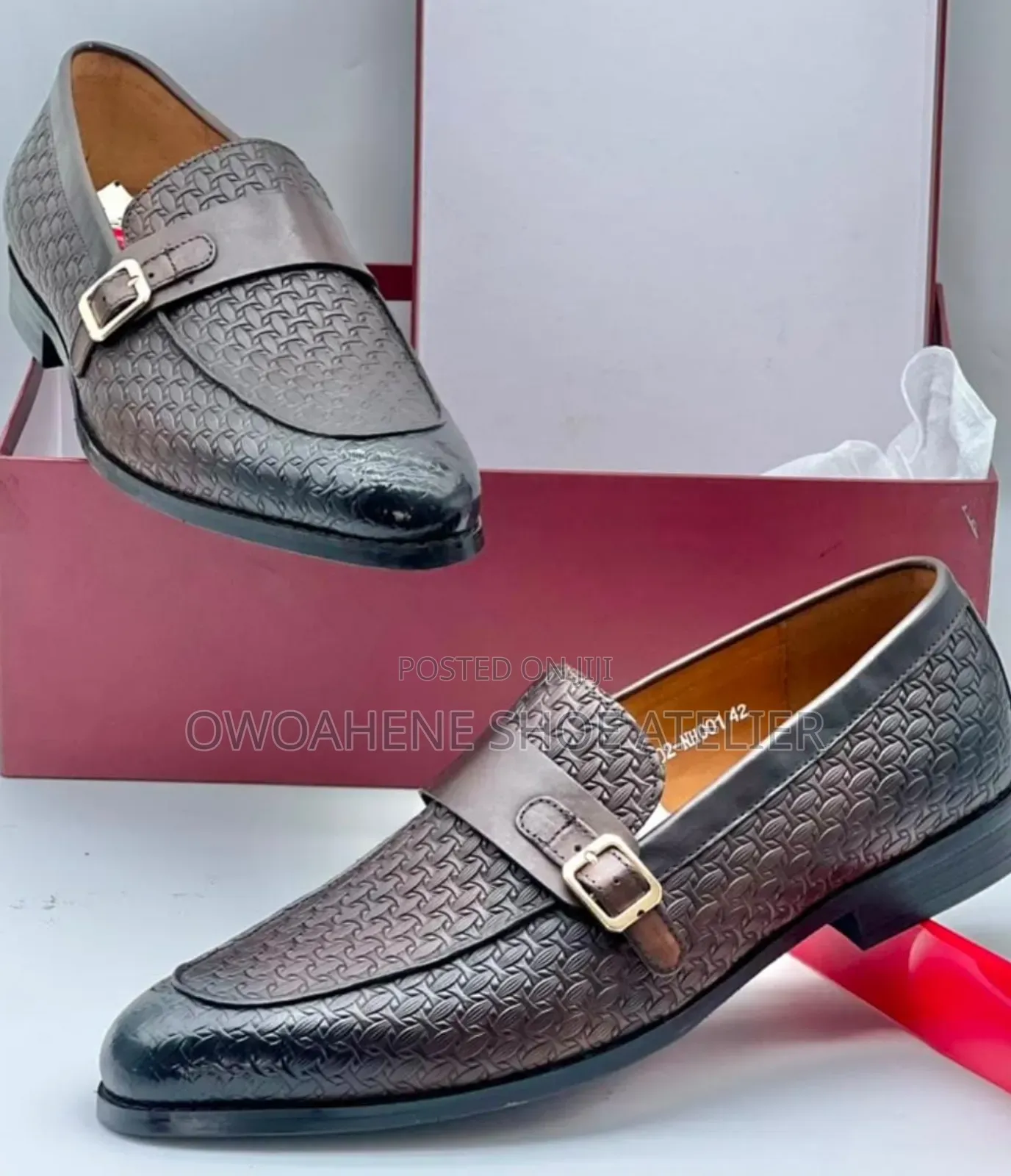 Men's Dark Brown Single Monk Strap Loafers