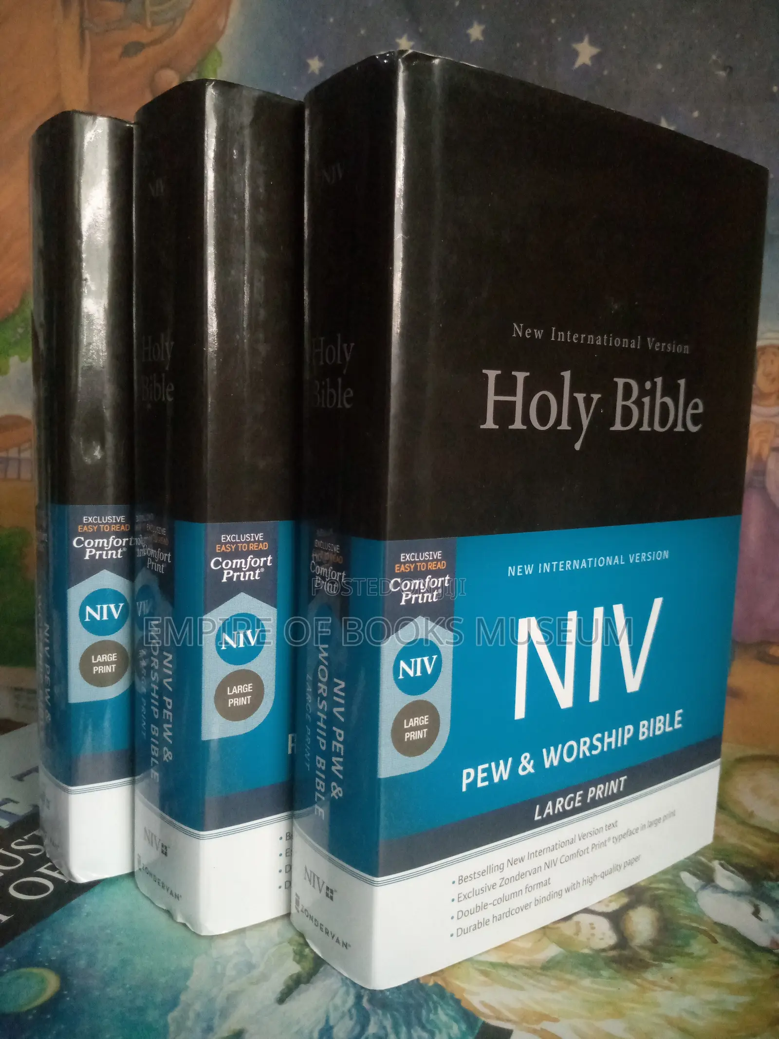 NIV Pew Worship Bible Large Print Zondervan Black Hardcover