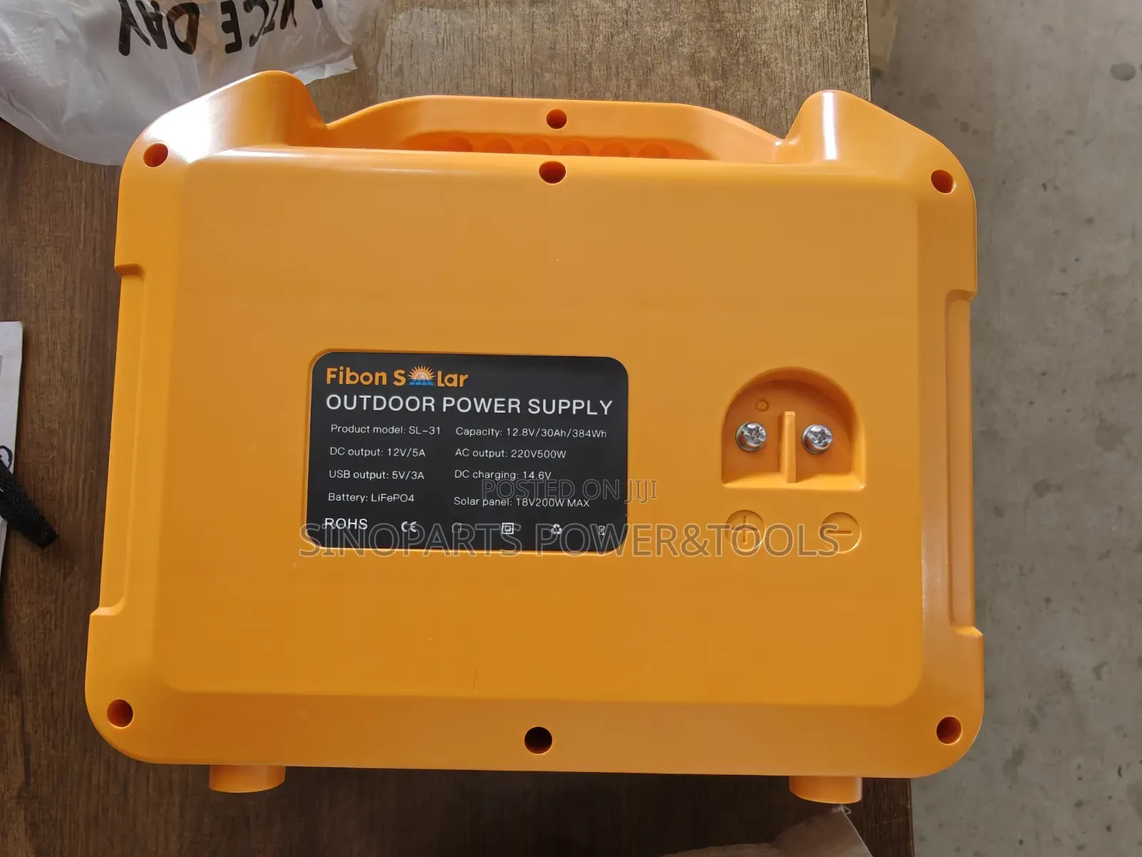 Fibon Solar Portable Power Station With Solar Panel. 500W AC 384Wh