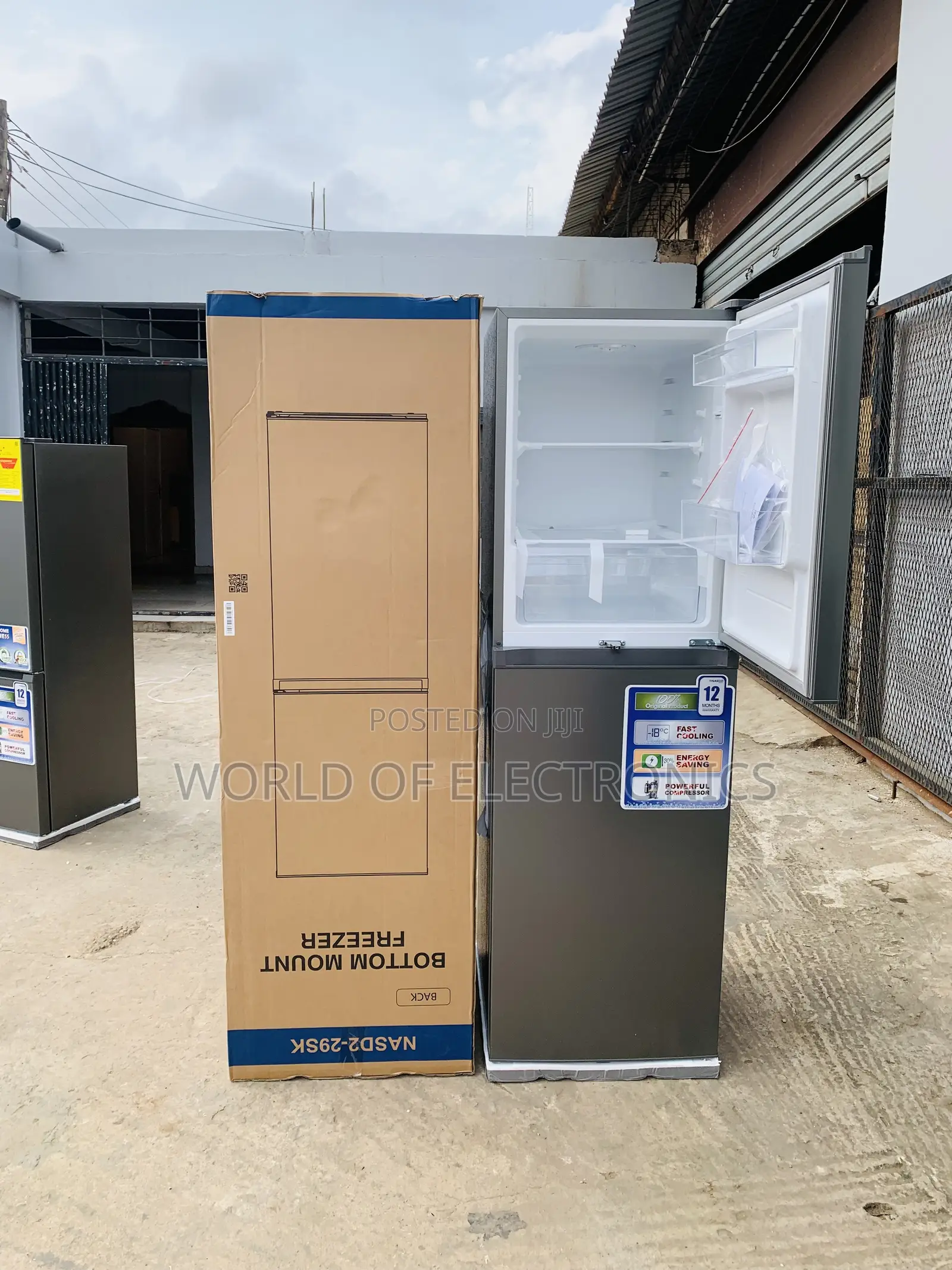Get a New Nasco 251 LTRS Double Door Bottom Mount Fridge( NASD2-29SK)